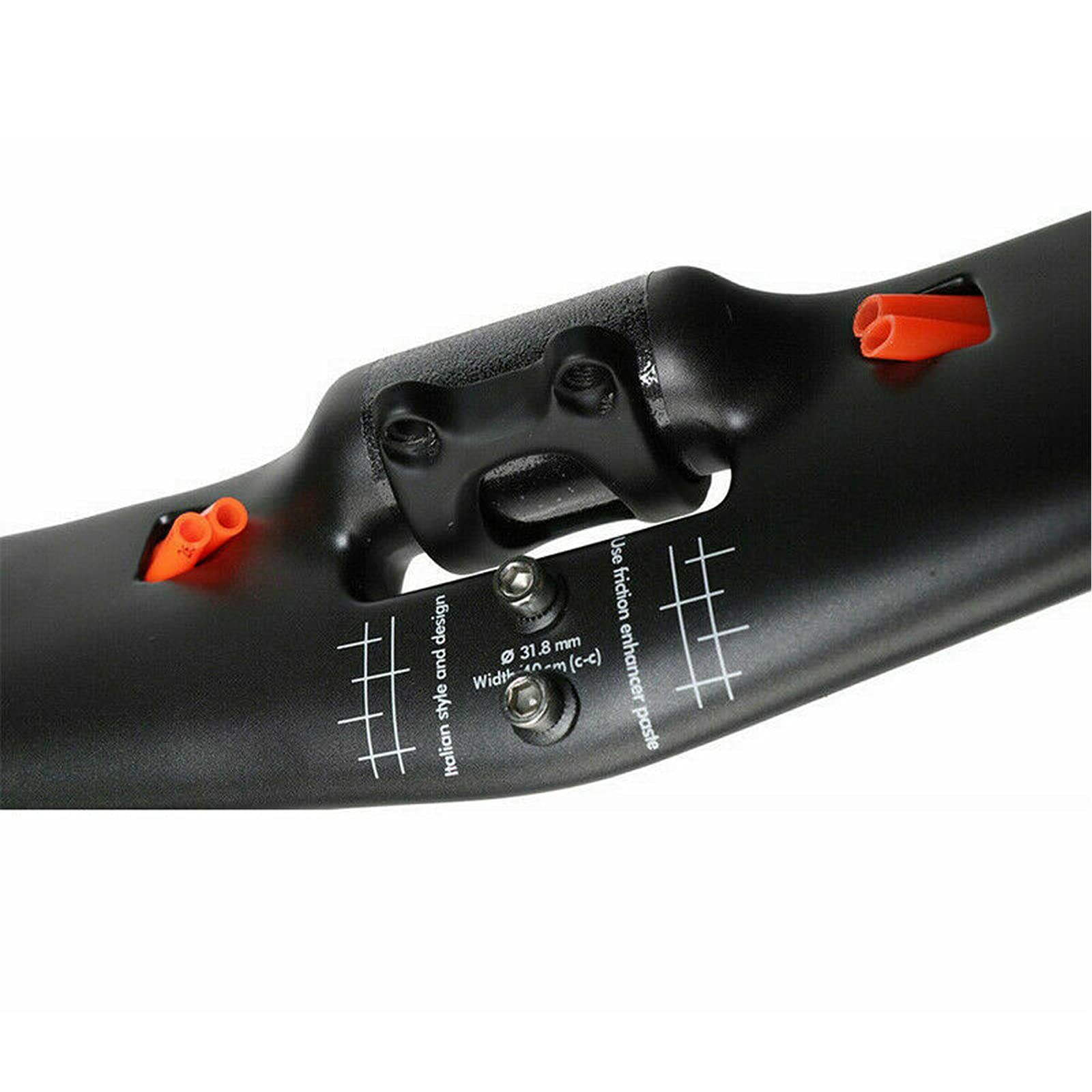 Ultralight Carbon Fiber Bike Handlebars - 31.8x400/420/440mm Road & Mountain Bike Drop Bar for MTB Cycling - Matte Black with Inner Cable Routing - Perfect for Racing, Commuting & Long-Distance Riding