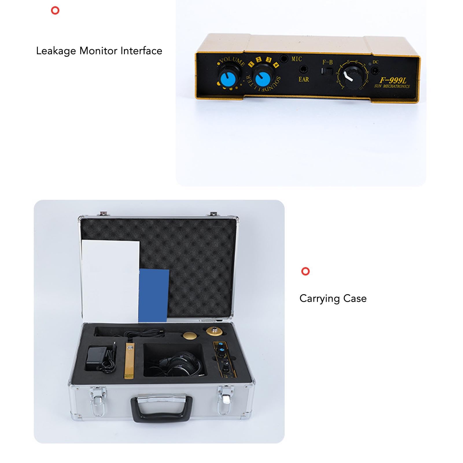 **Smart Water Leak Detector with Digital Display & Earphone - Underground Pipe Leakage Monitor for Construction, Plumbing & Home Use (US Plug) - Ideal for Basements, Bathrooms & Outdoor Pipes**