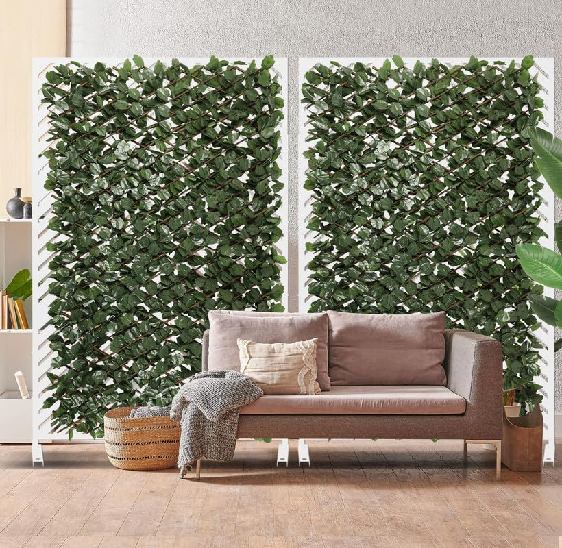 Coarbor 3-Pack Artificial Ivy Privacy Fence Screen - Double Sided Expandable Greenery Wall Cover for Deck, Balcony, Patio, Porch & Trellis Decor - Perfect for Outdoor Privacy & Garden Aesthetics