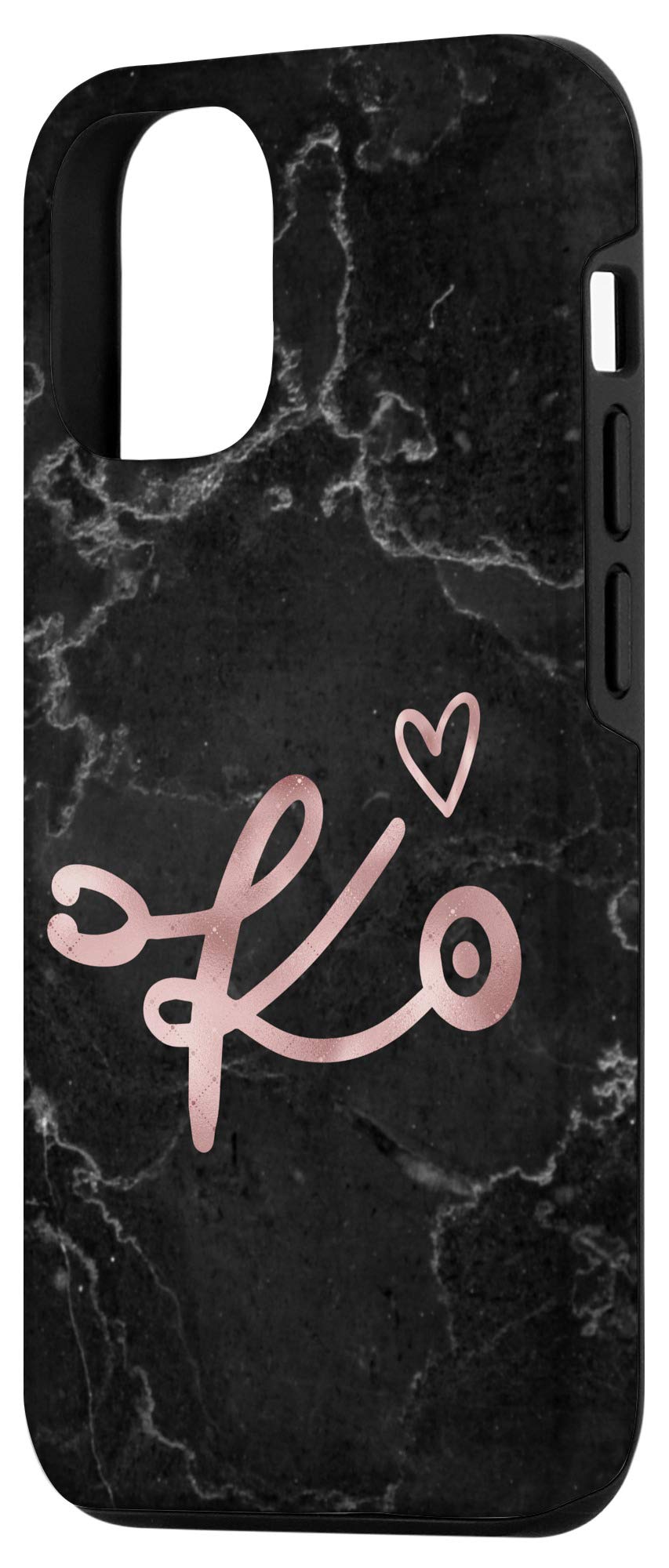 Cute Letter K Initial Monogram iPhone 12/12 Pro Case - Nurse Rose Pink Stethoscope Design - Perfect for Medical Professionals & Healthcare Workers