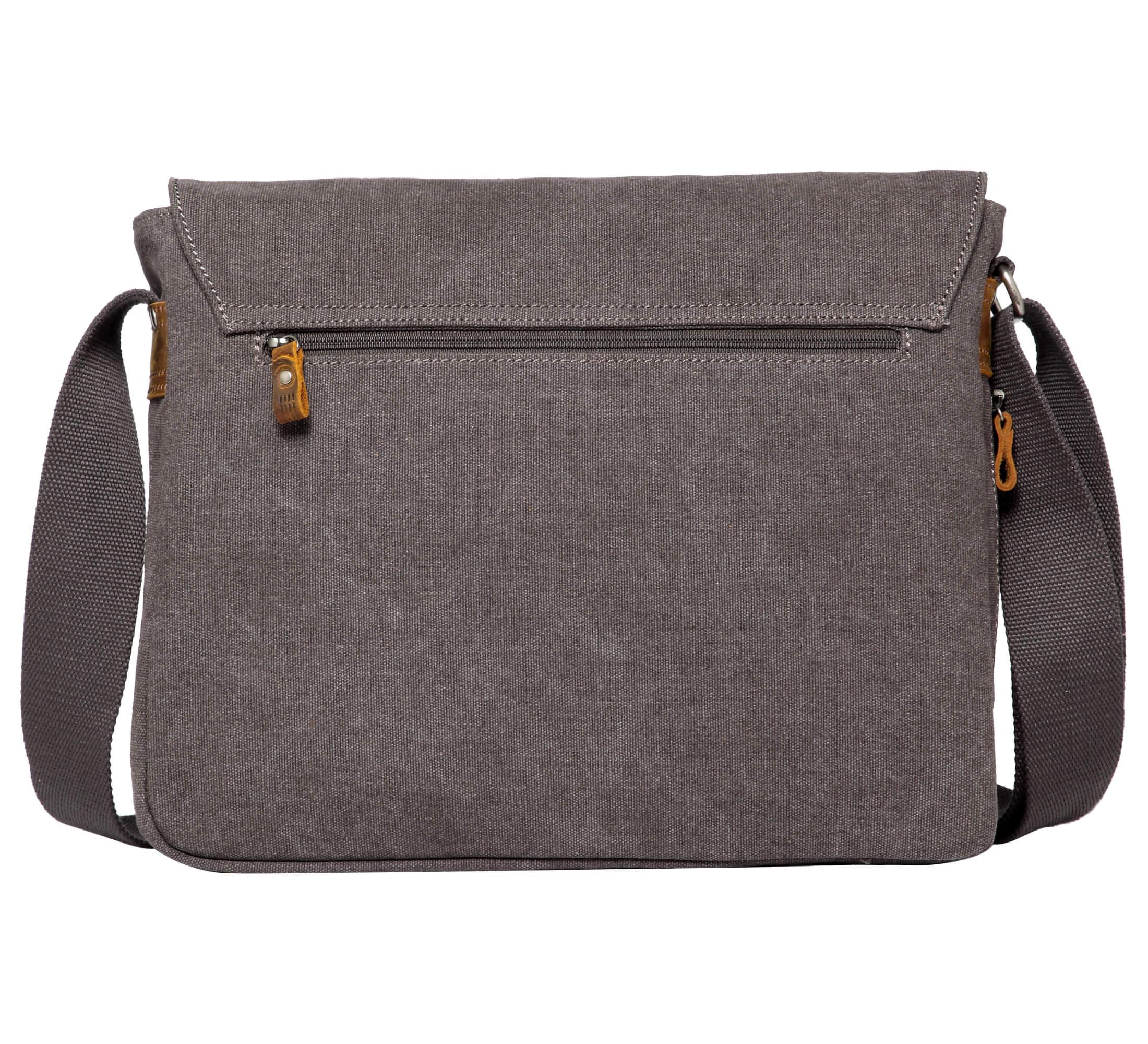 TRP0240 Troop London Classic Canvas Laptop Messenger Bag 16.5 Inch - Stylish Work & College Commuter Bag for Men & Women