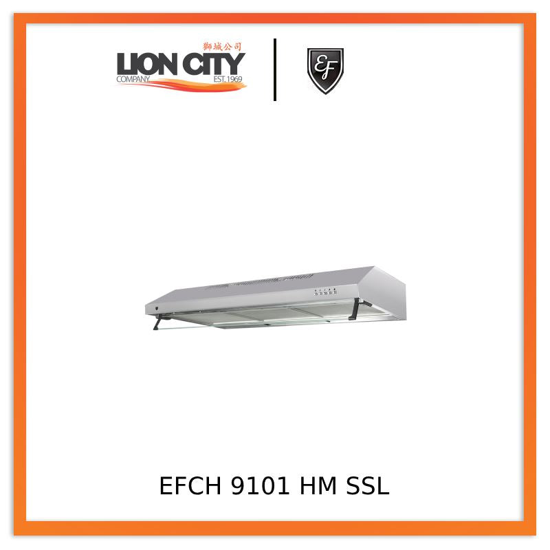 EF EFCH 9101 HM SSL 90cm Slimline Range Hood - Stainless Steel Kitchen Exhaust Fan for Modern Home Cooking Ventilation