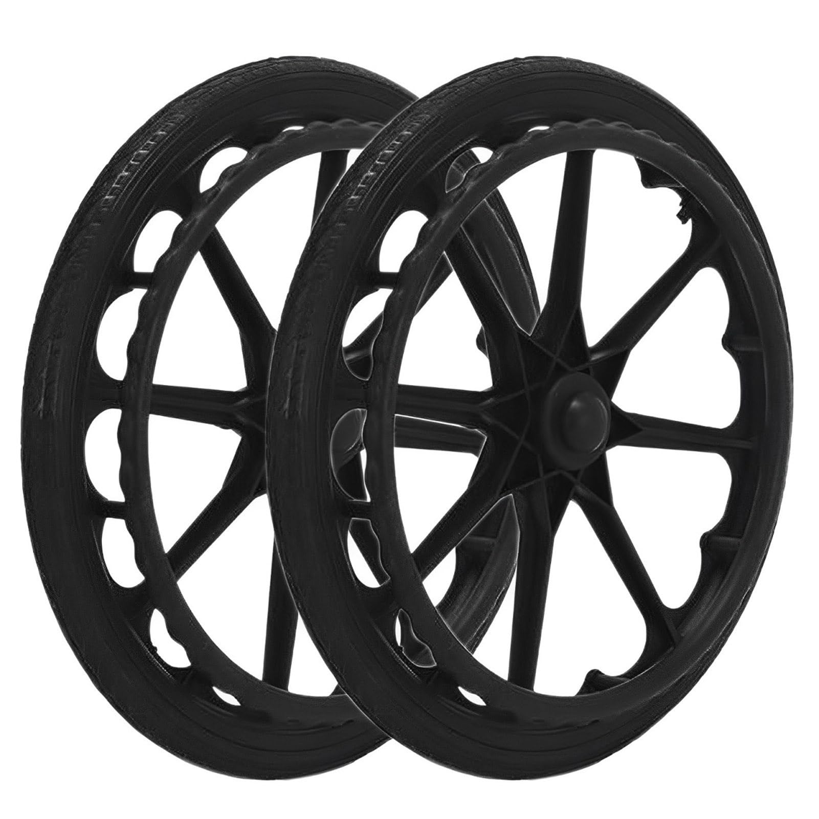 20 Inch Wheelchair Rear Wheels with Urethane Solid Tires - 20x1 3/8 Replacement Wheels with 12mm Bearings (1 Pair) - Durable Mobility Aid for Home, Hospital & Outdoor Use