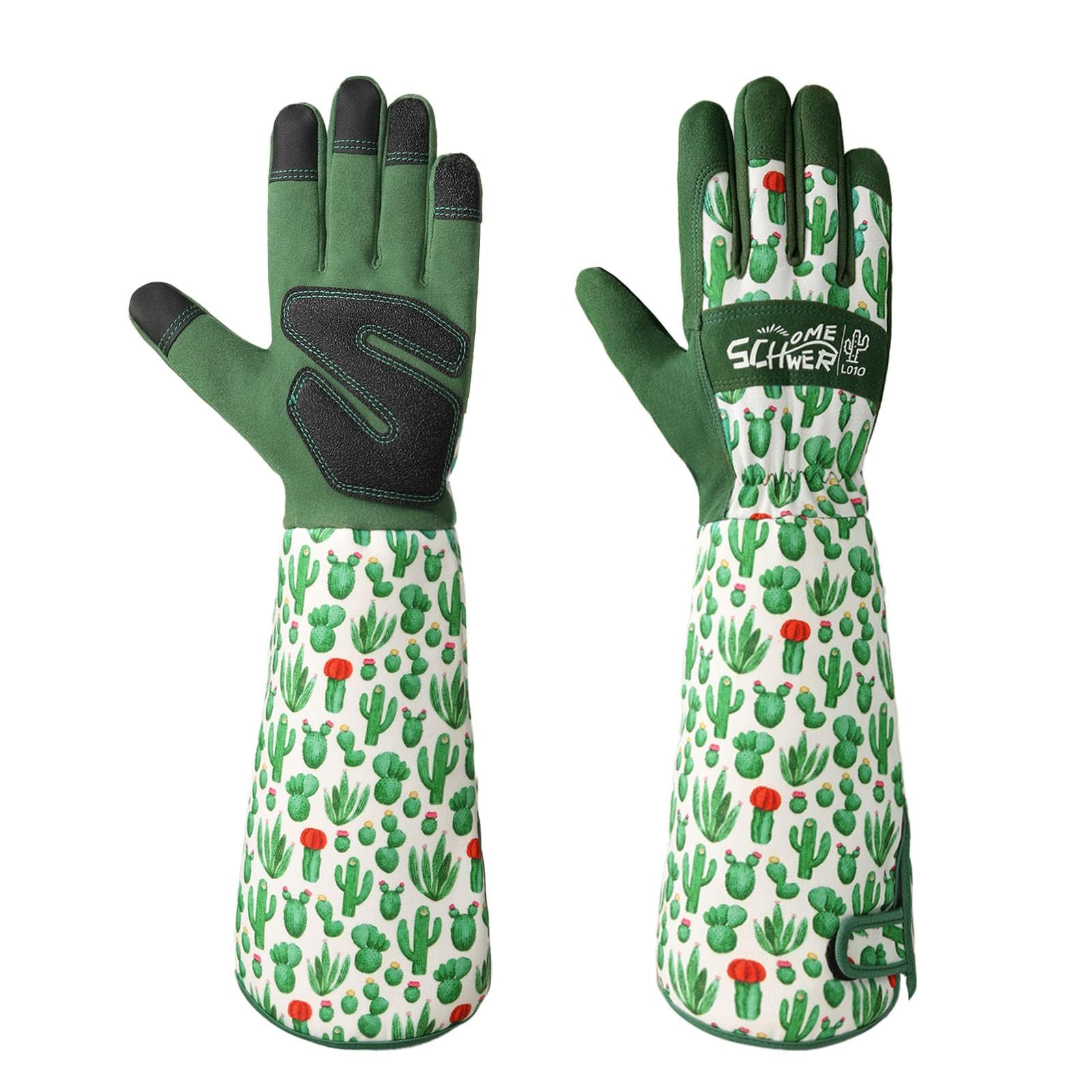 **Women's Heavy Duty Gardening Gloves with Forearm Protection - Breathable, Thorn Proof, Touch Screen Compatible for Rose Pruning, Yard Work & Outdoor Activities (Large, 1 Pair) - Perfect for Landscaping, Farming & DIY Projects**