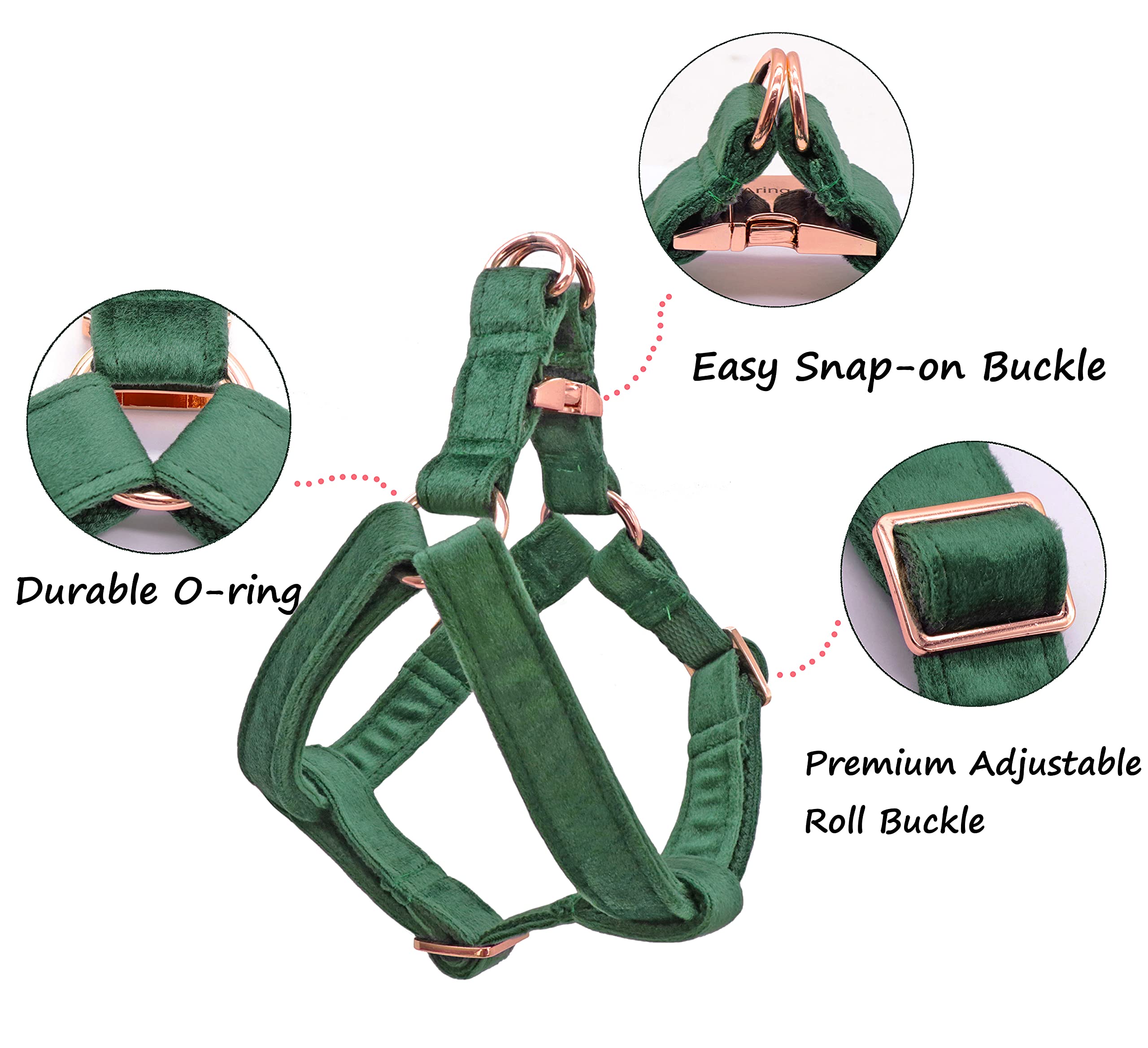 ARING PET Dog Harness No Pull Vest - Soft Velvet Adjustable Pet Harness for Small Medium Large Dogs - Perfect for Walking, Training & Outdoor Adventures