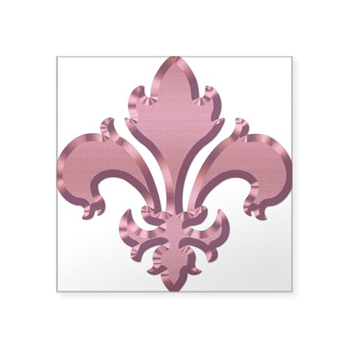 Clear - Fleur De Lis Square Sticker 3 X 3