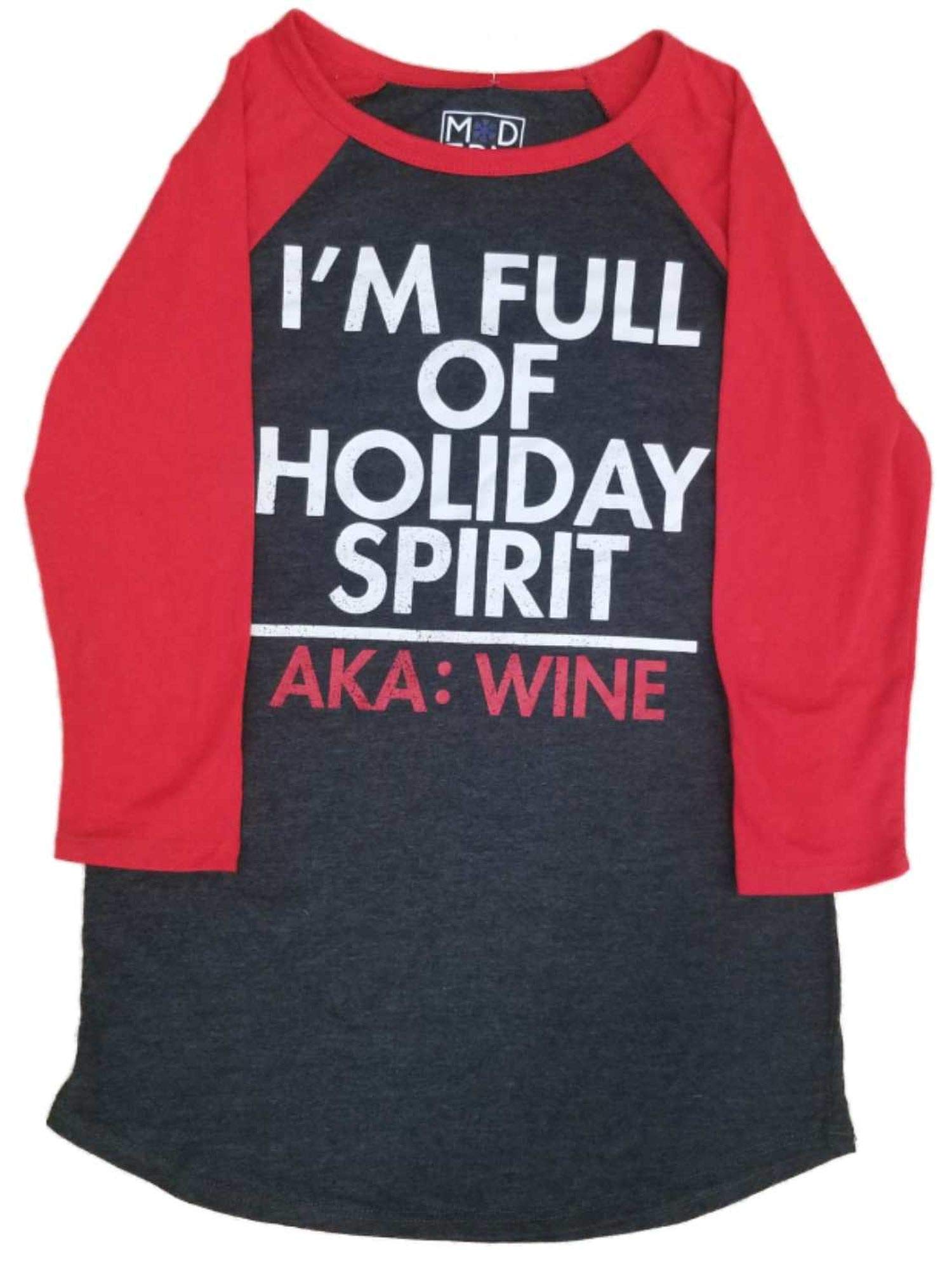 Women's Gray Wine Christmas T-Shirt - XL Size - Perfect for Holiday Parties & Festive Gatherings