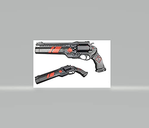 Mingshao Foam Gun Ace of Spades Hand Cannon Prop - Non-Shooting Classic Ornament for Cosplay, Halloween, Anime Gifts & Game Collectibles - Perfect for Costume Parties, Themed Events & Display Decor