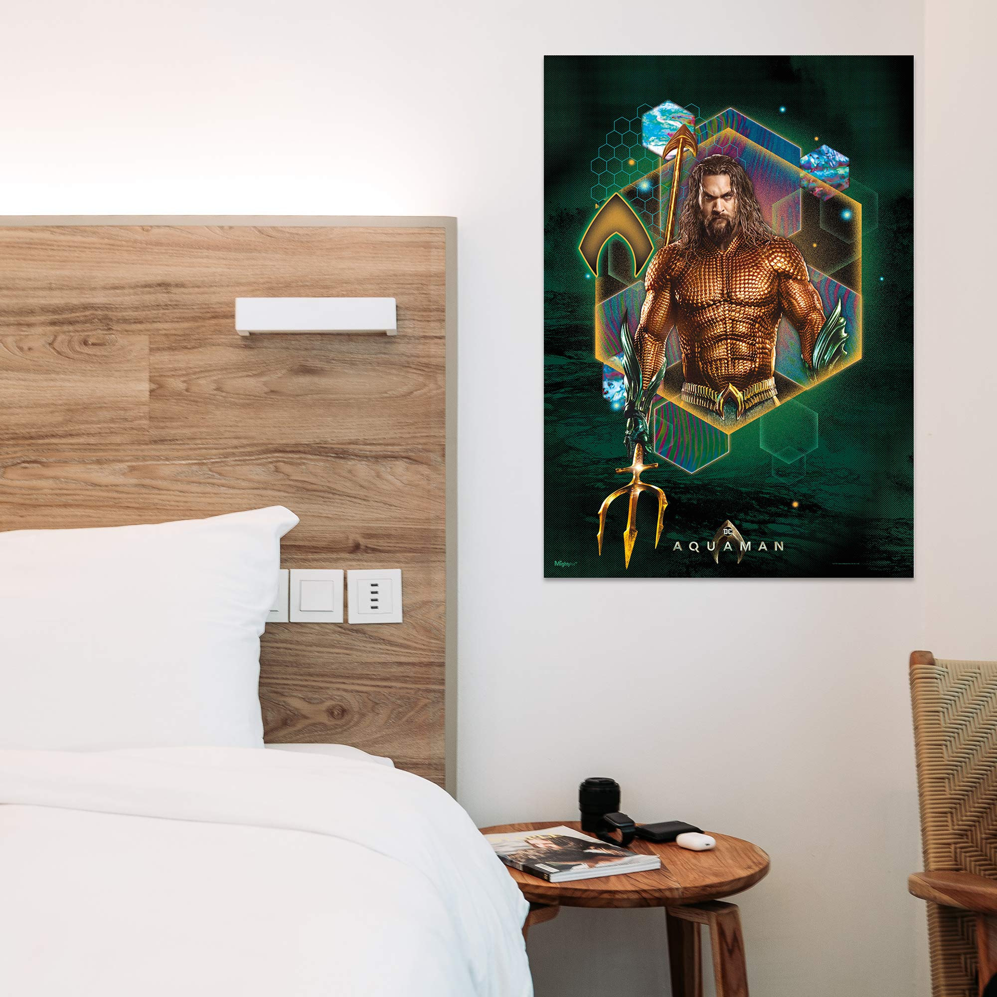 **DC Comics Aquaman Wall Art - 17” x 24” Durable Atlantis Themed Poster Featuring Arthur Curry & Jason Momoa - Officially Licensed Collectible - Perfect for Home, Office, or Superhero Fan Decor**