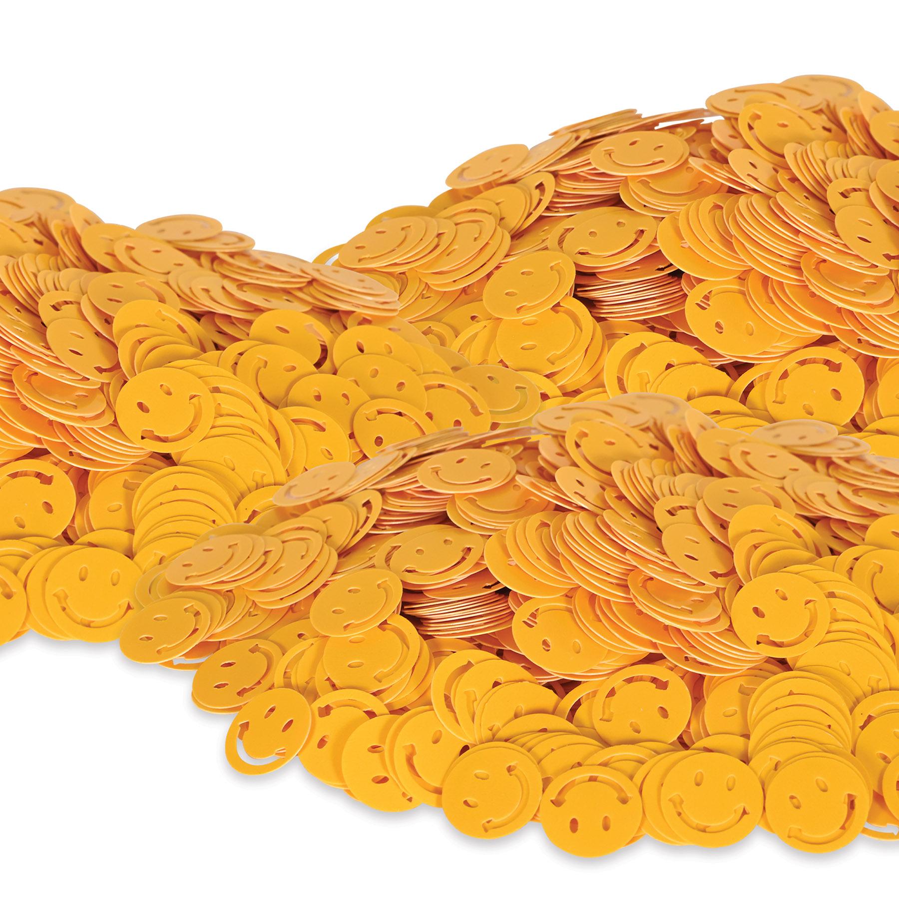 12 Pack Beistle Confetti Smile Faces Yellow (1 Oz per Pack) - Perfect for Birthday Parties, Baby Showers & Celebrations
