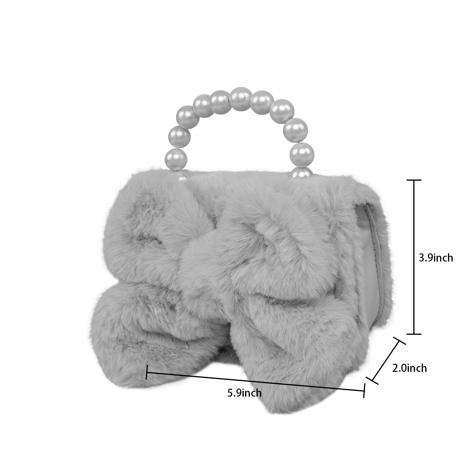 **Cute Fuzzy Mini Shoulder Bag for Girls - Kids Messenger Purse with Phone Holder, Crossbody Clutch for Toddlers | Perfect for School, Travel & Playdates**