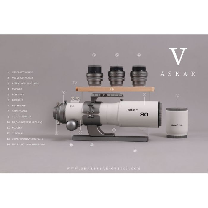 Askar V Modular APO Refractor Telescope - High Performance Astrophotography & Stargazing Equipment for Beginners & Professionals | Perfect for Deep Space Observation, Lunar Photography & Astronomy Enthusiasts