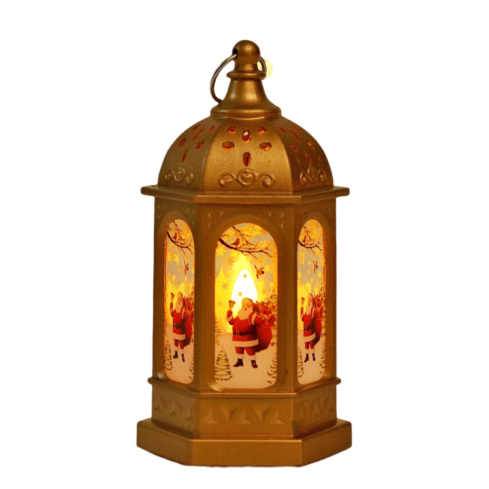 Unizhouxi LED Night Light - Battery Powered Bedside Lamp with Warm White Light, High Brightness for Christmas Decor, Santa Claus & Deer Design - Perfect for Indoor Use in Bedroom, Nursery, or Holiday Decorations