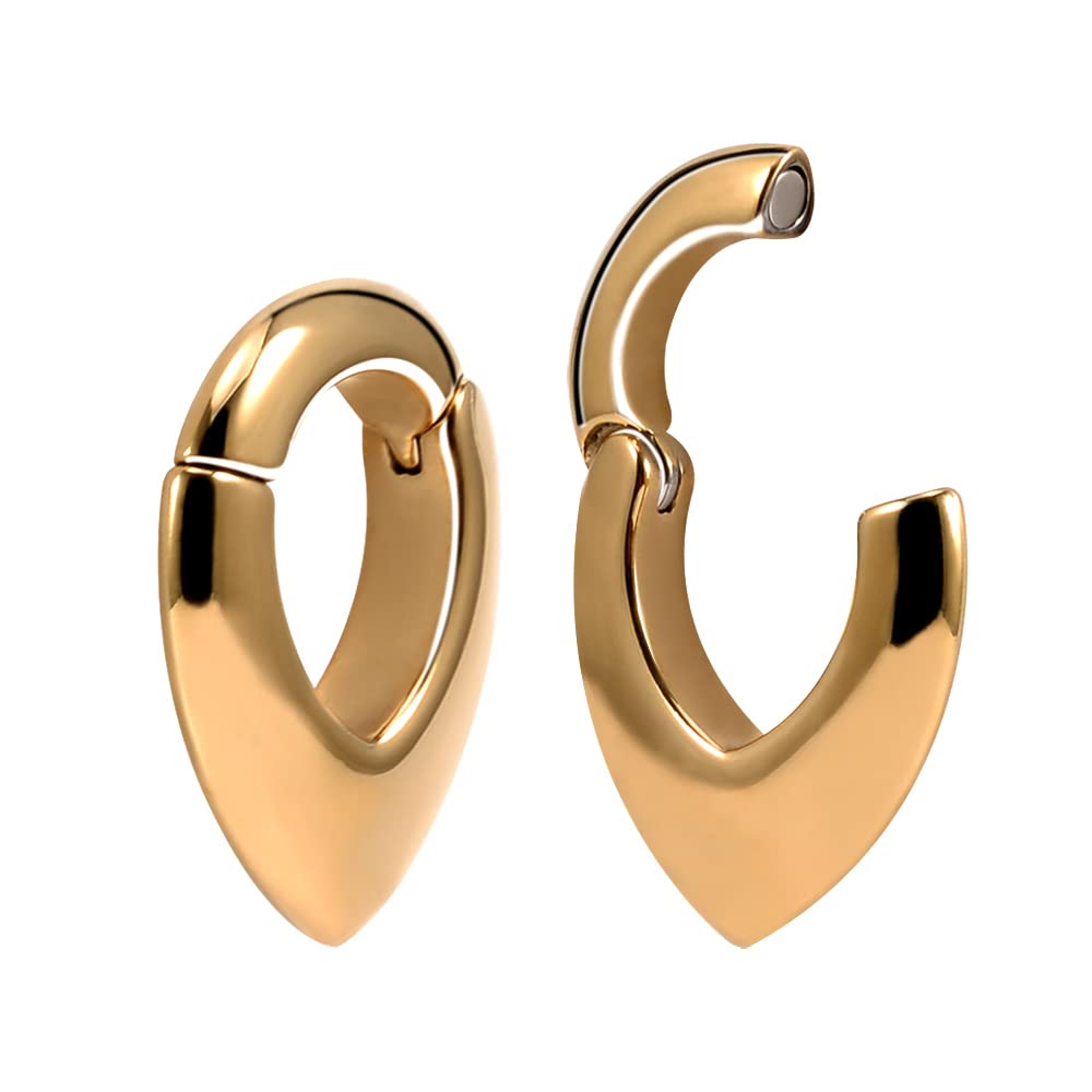 ERKUOO 2PC Stainless Steel Ear Gauges & Tunnels - 2g to 0g (6mm-8mm) - Body Jewelry for Ear Stretching, Plugs, Weights & Dangle Earrings - Perfect for Piercing Enthusiasts & Alternative Fashion Lovers