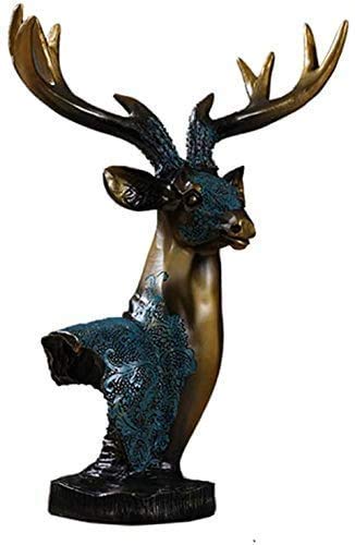 JUZZQ Resin Deer Statue - Handcrafted Animal Figurine, Creative Art Decor & Collectible Gift for Friends - Perfect for Home, Office, and Garden Decor