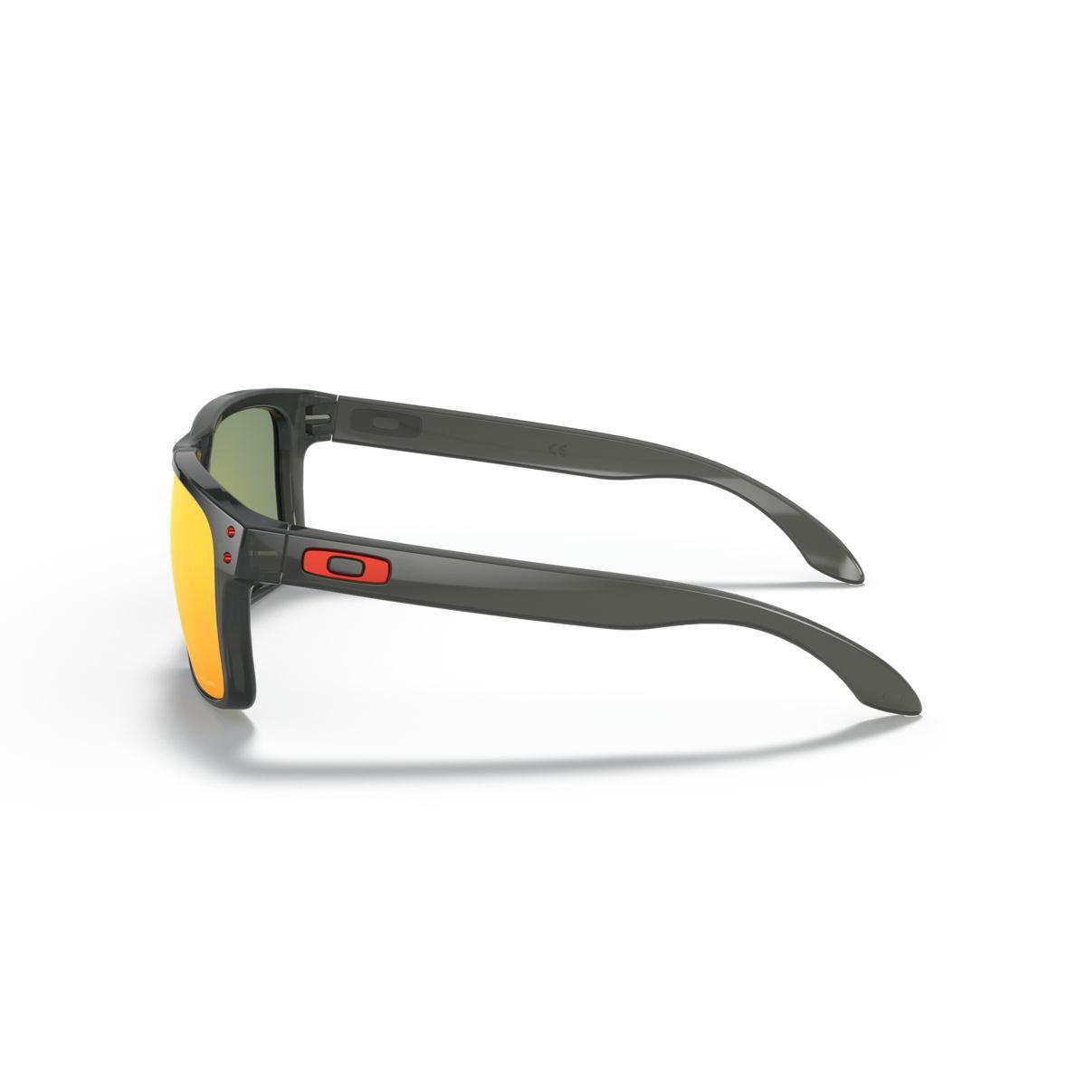 Oakley Holbrook Sunglasses - Low Bridge Fit, Grey Smoke Frame with Prizm Ruby Lenses (Model 0OO9244 924428) - Perfect for Outdoor Sports, Driving & Everyday Wear