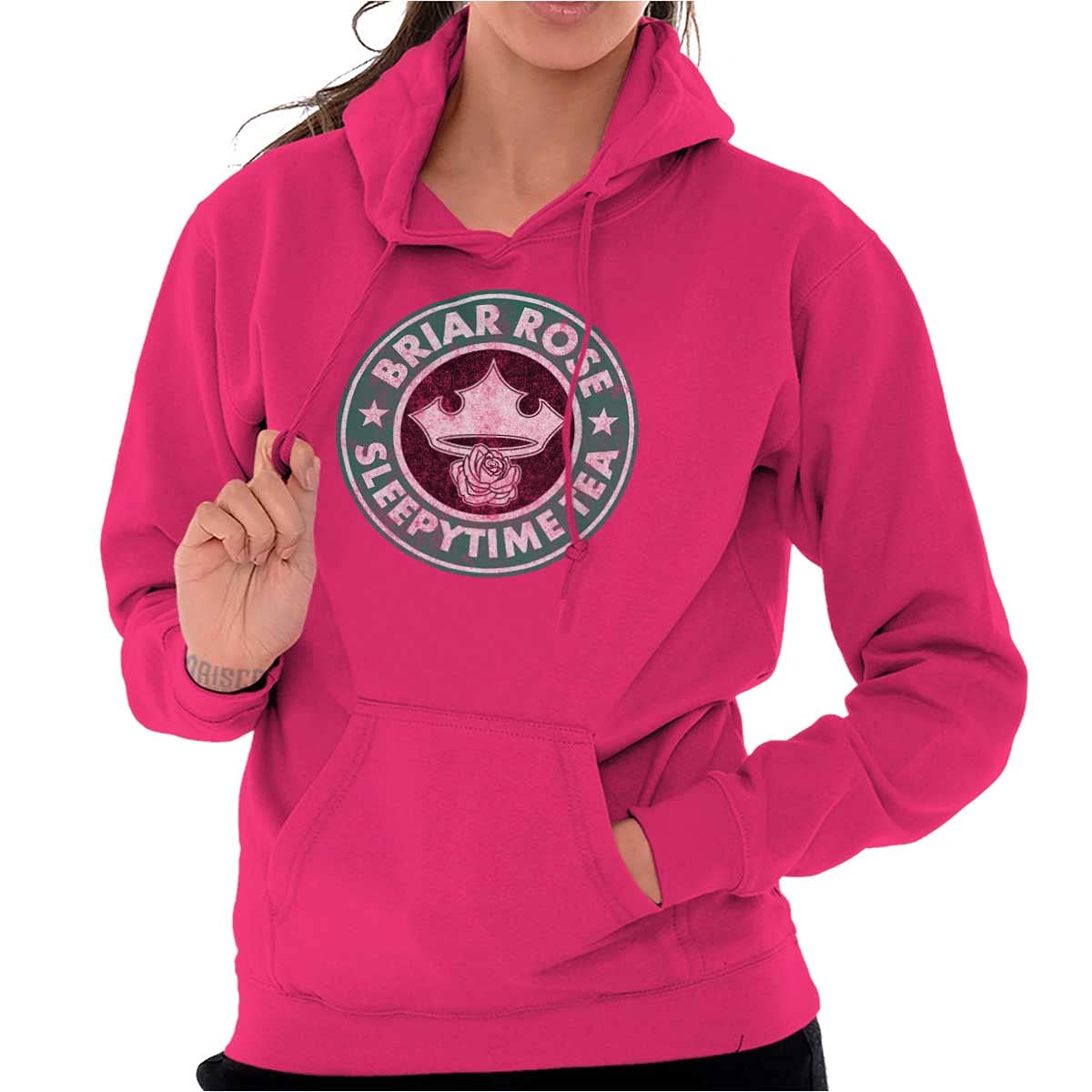 Briar Rose Sleepy Time Tea Funny Logo Hoodie Sweatshirt for Women - Cozy Lounge Wear for Tea Lovers & Relaxation