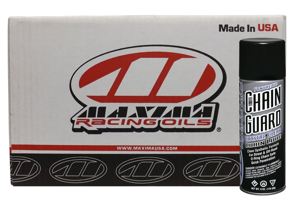 Maxima Racing Oils CS77908-20PK Synthetic Chain Guard Aerosol Spray - 120 oz (20 Pack) | Motorcycle & Bike Chain Lubricant for High-Performance Racing & Off-Road Use