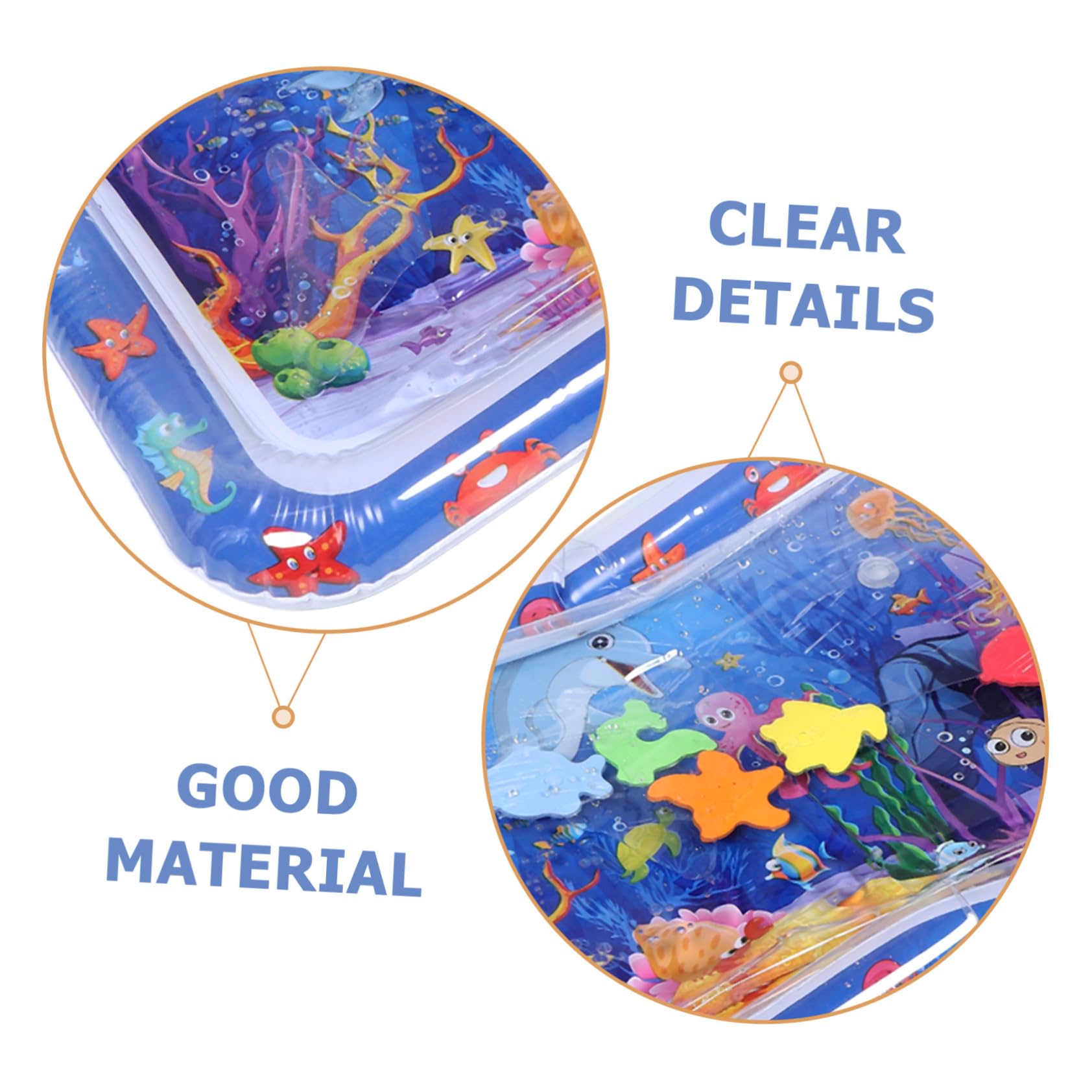FAVOMOTO Inflatable Patting Pad Water Playmat - PVC Tummy Time Mat for Babies, Toddler Safe Inflatable Water Pad for Indoor & Outdoor Use, Perfect for Playtime, Sensory Development, and Relaxation
