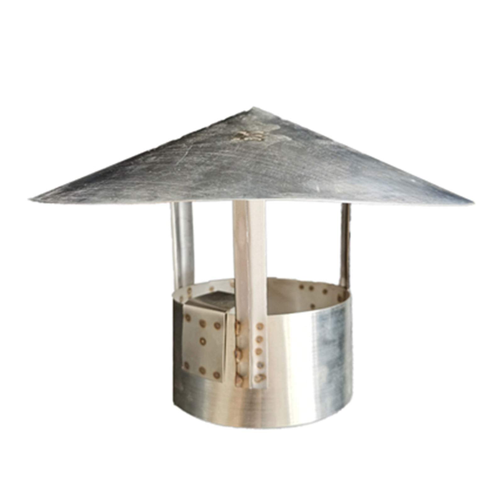 Stainless Steel Chimney Cowl Cap - 110mm Waterproof Round Air Vent Flue Pipe Cover for Roof, Heating Stove & Exhaust Protection - Rainproof & Durable Design for Home, RV & Outdoor Use
