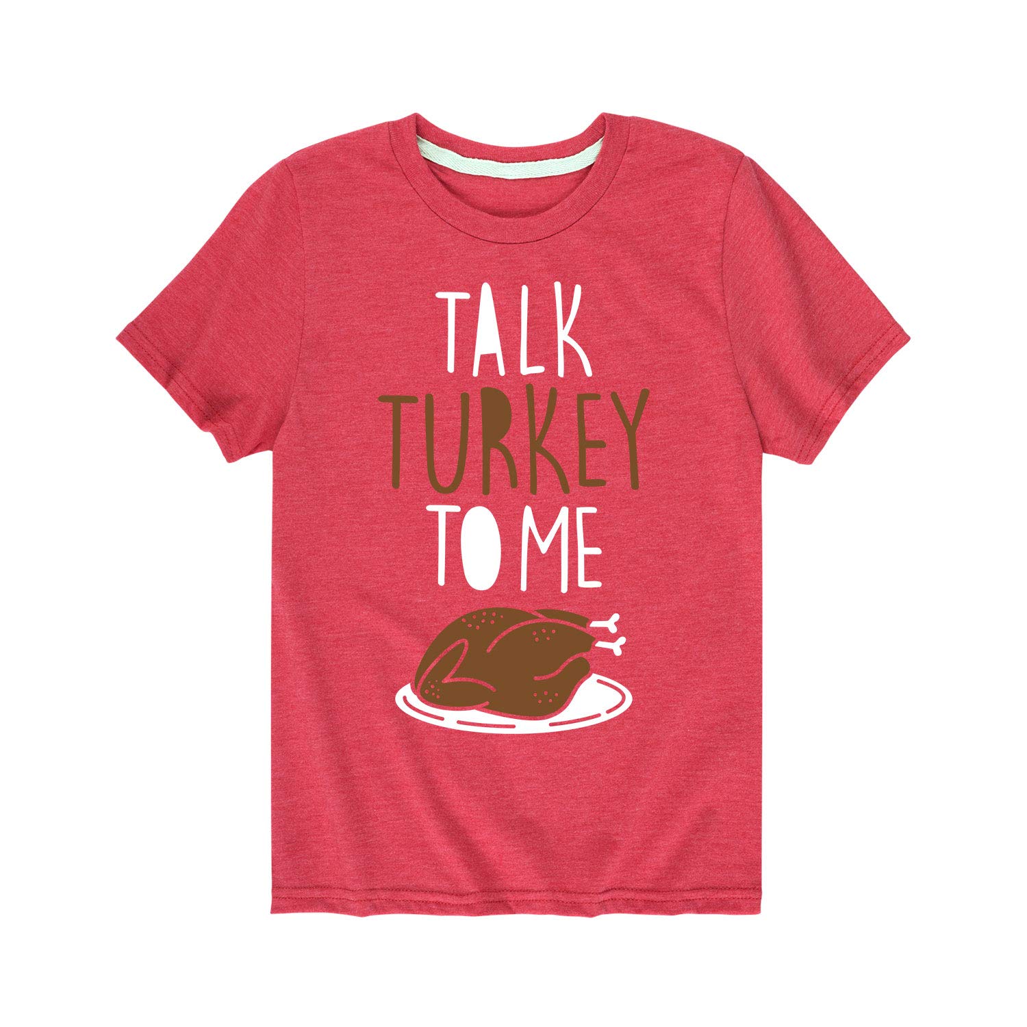 Turkey Talk Toddler Short Sleeve T-Shirt - Cute Thanksgiving Outfit for Kids - Perfect for Family Gatherings & Holiday Photos