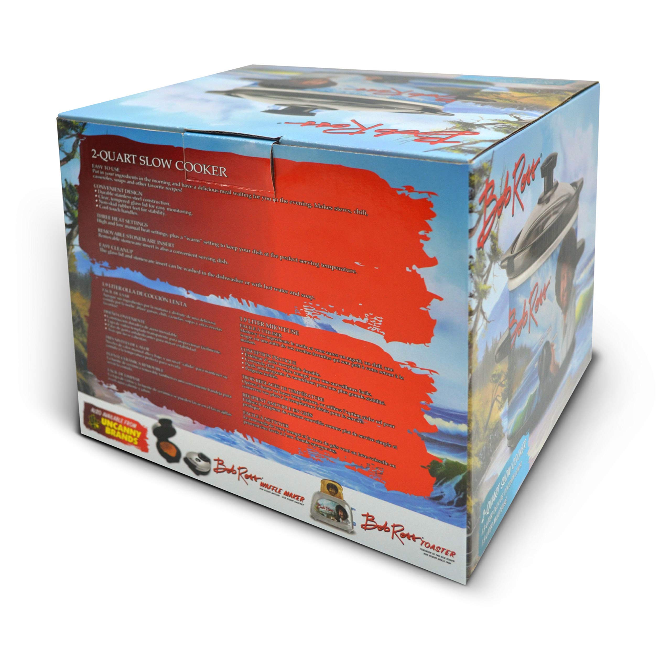 Bob Ross 2 Quart Slow Cooker with Happy Little Tree Design - Perfect for Soups, Stews & Family Dinners | Nostalgic Kitchen Appliance for Fans & Home Cooks