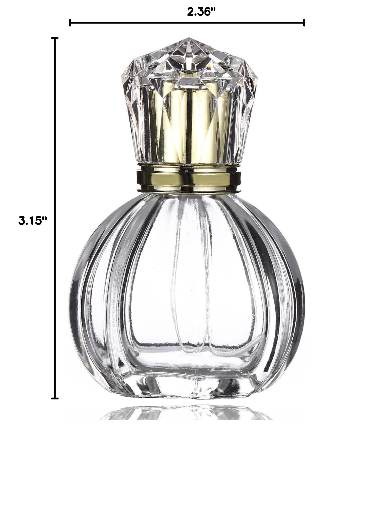 50ML (1.7 OZ) Refillable Glass Perfume Atomizer Bottle - Travel Size Empty Spray Bottle for Fragrance, Essential Oils & Cologne | Perfect for Airplane Carry-On, Gym Bag & Purse Organizer