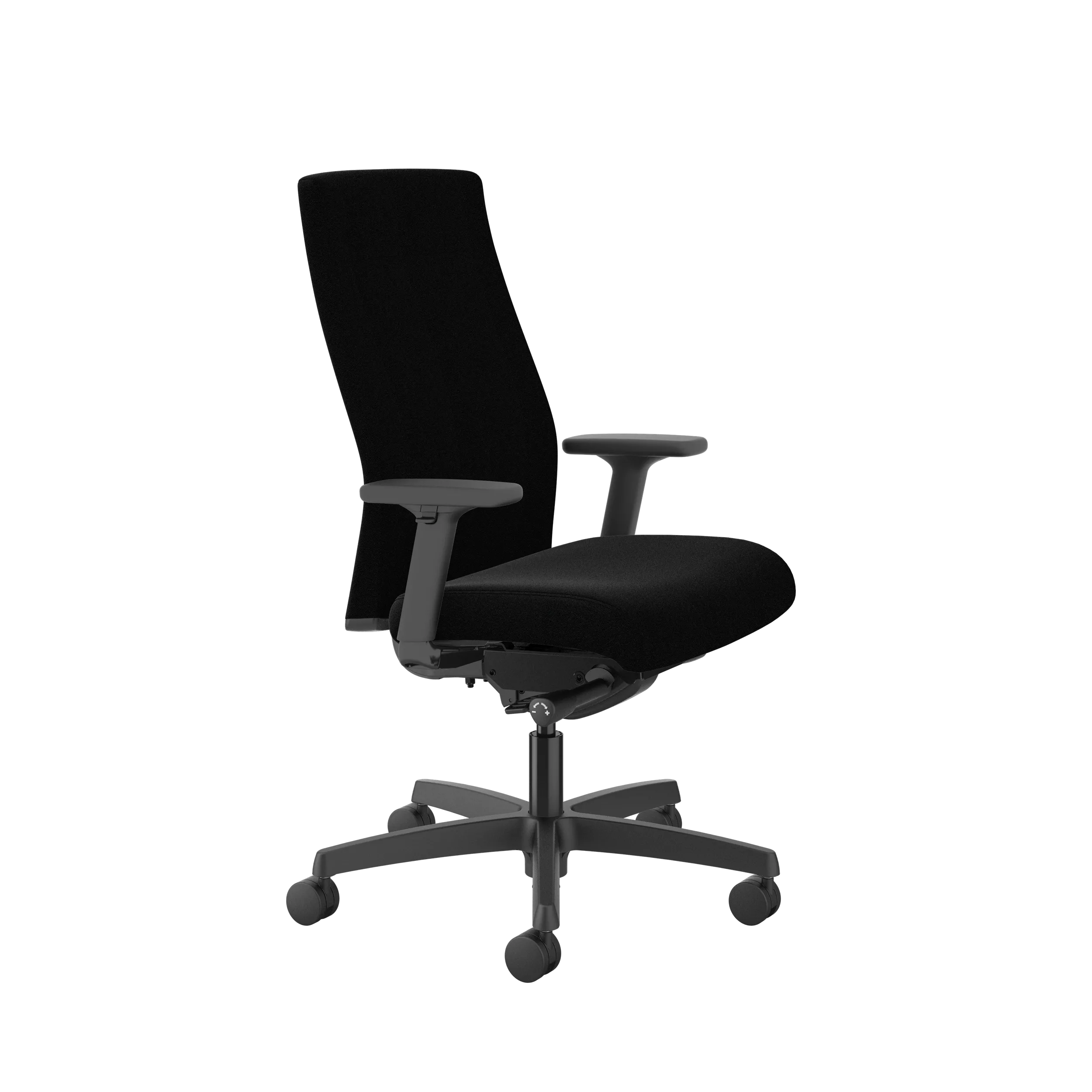 HON Ignition Upholstered Mid Back Office Chair - Ergonomic Mesh Task Chair with Adjustable Lumbar Support for Home & Office Workspace - Perfect for Long Hours of Computer Work and Video Conferencing