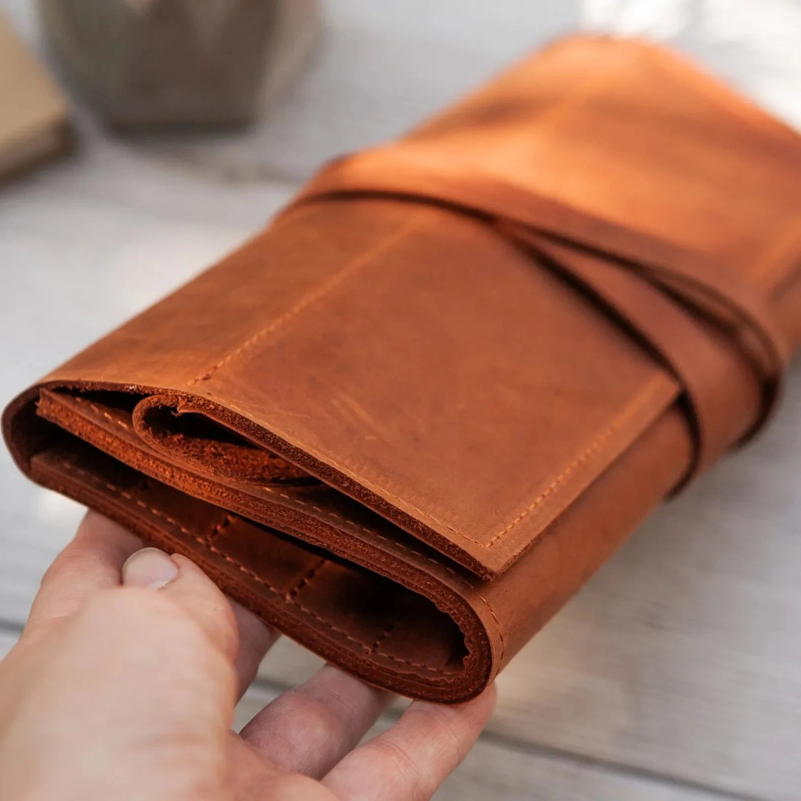 Premium Knitting Needle Roll Case - Durable Fabric Organizer for Circular & Straight Needles - Perfect for Travel, Storage & Knitting Projects (Gifts for Knitters)