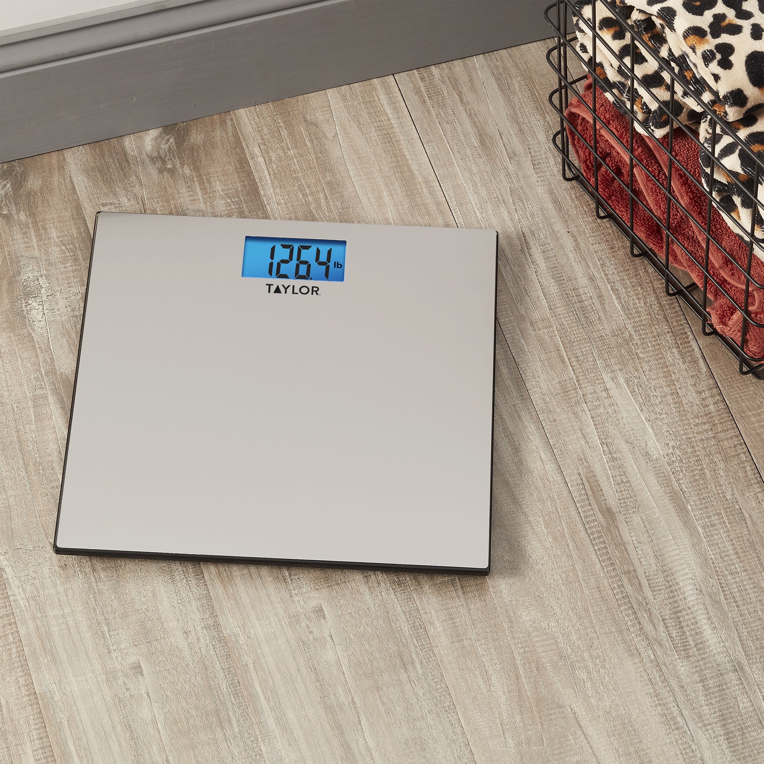 Digital Stainless Steel Bathroom Scale - Accurate Body Weight Scale with LCD Display for Home, Gym & Fitness Tracking (Bathroom, Bedroom, Health Monitoring)