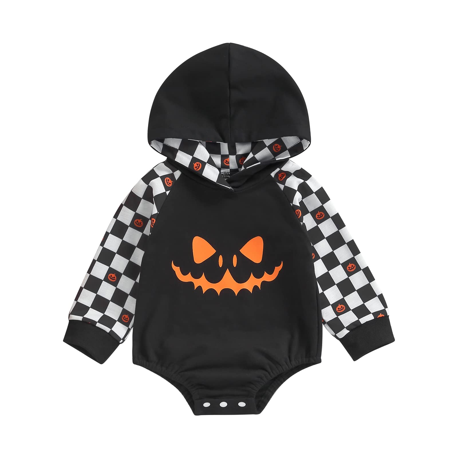 **Halloween Newborn Baby Clothes - Cute Pumpkin Long Sleeve Romper Bodysuit for Boys & Girls - Perfect for Costume Parties & Photo Shoots**