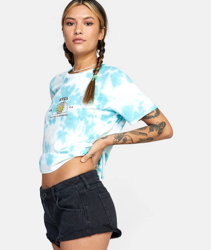 RVCA Women's Denim Regular Fit Shorts - Comfortable Casual Stretch Jean Shorts for Summer | Perfect for Beach, Travel & Everyday Wear
