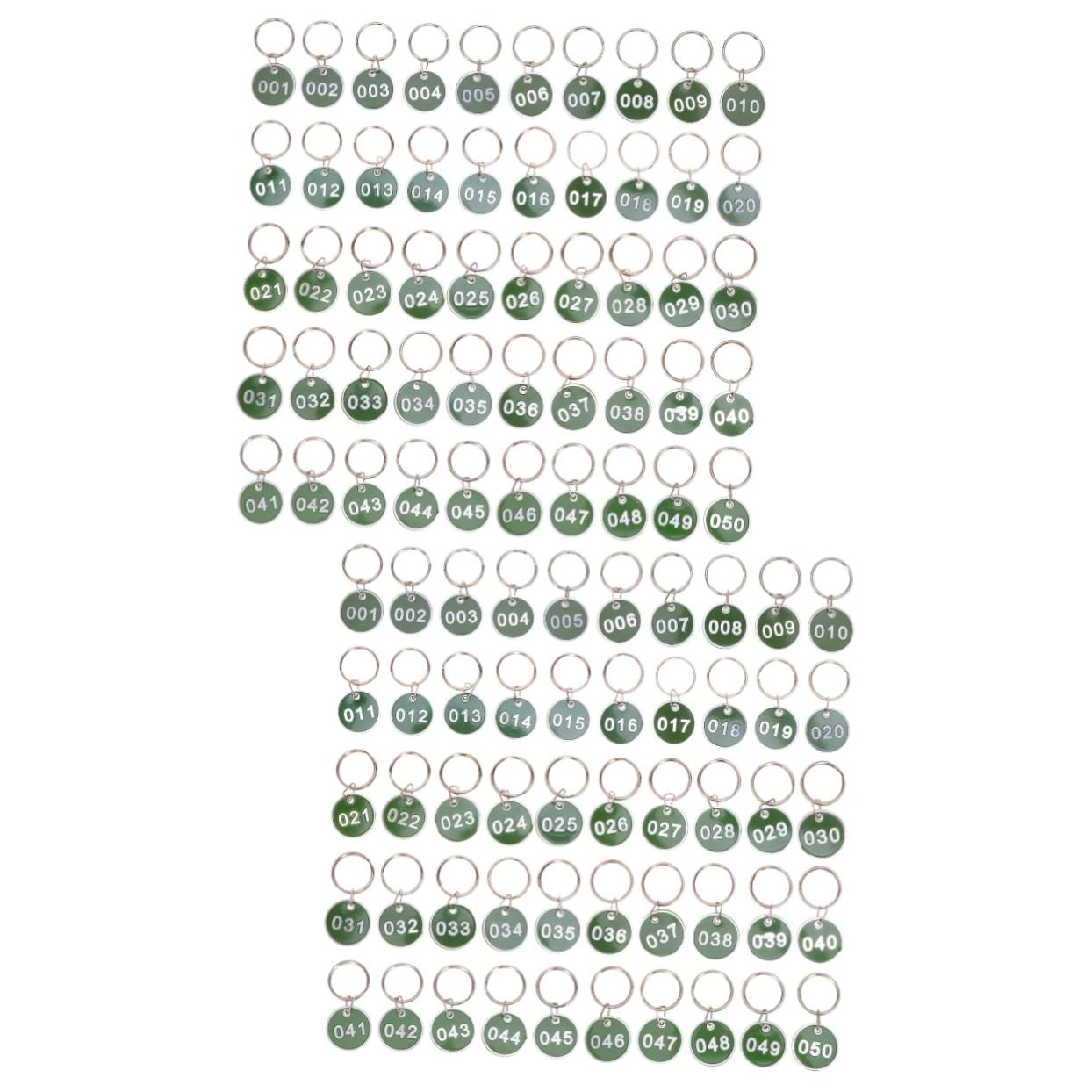 SOIMISS 100 Pcs Metal Key Ring Tags - Durable Numbered Labels for Luggage, Storage & Organization | Perfect for Travel, Office & Home Use