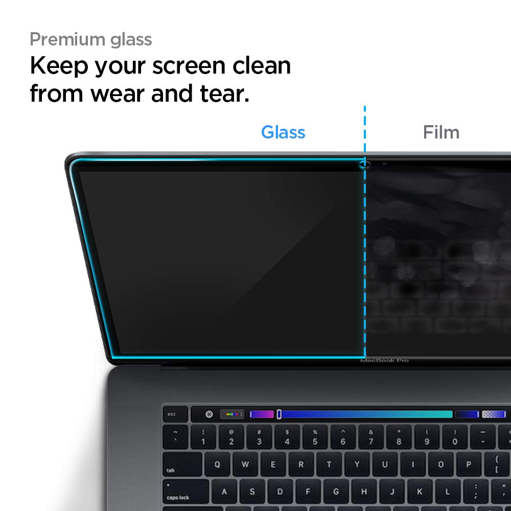 Spigen Tempered Glass Screen Protector for MacBook Pro 13 & MacBook Air 13 - Full Coverage, Anti-Scratch, Ultra Clear - Perfect for Work, Travel & Everyday Use