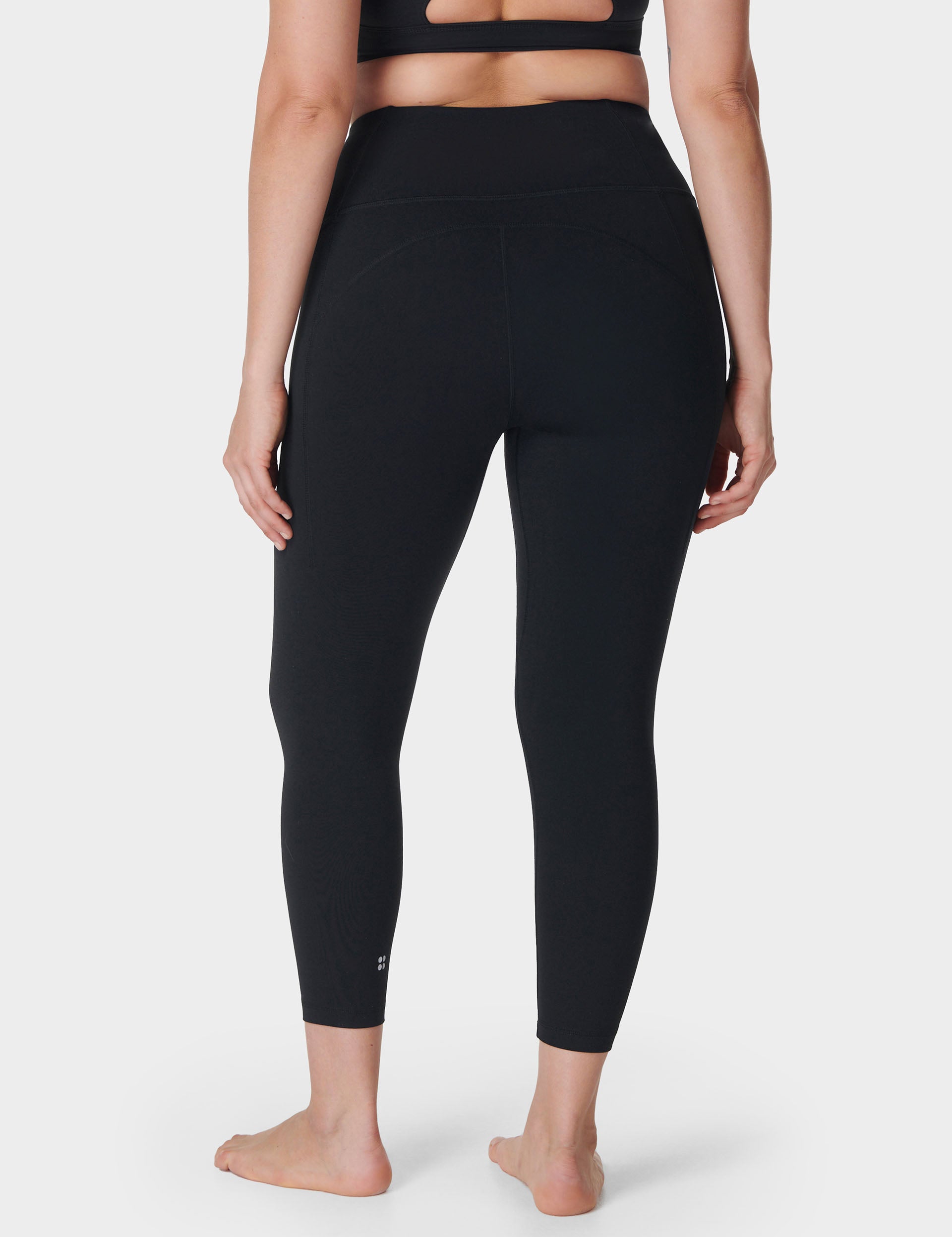 Super Soft High Waist 7/8 Yoga Leggings for Women - Breathable & Stretchy Workout Pants - Black - Perfect for Yoga, Gym & Lounge Wear