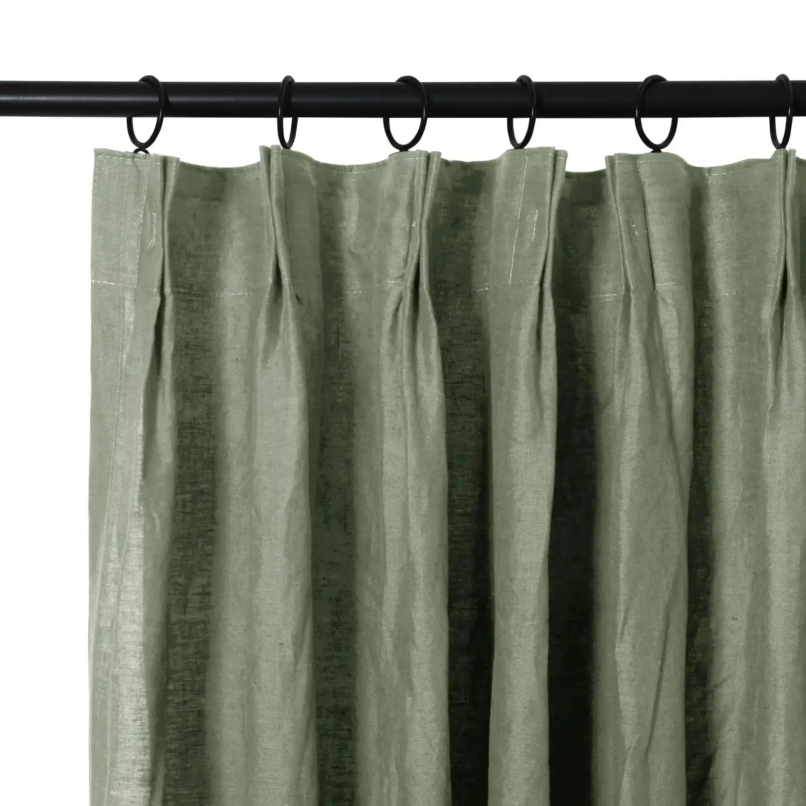 100% Linen Pleated Curtains by Doris - Elegant Window Treatments for Living Room, Bedroom & Dining Room