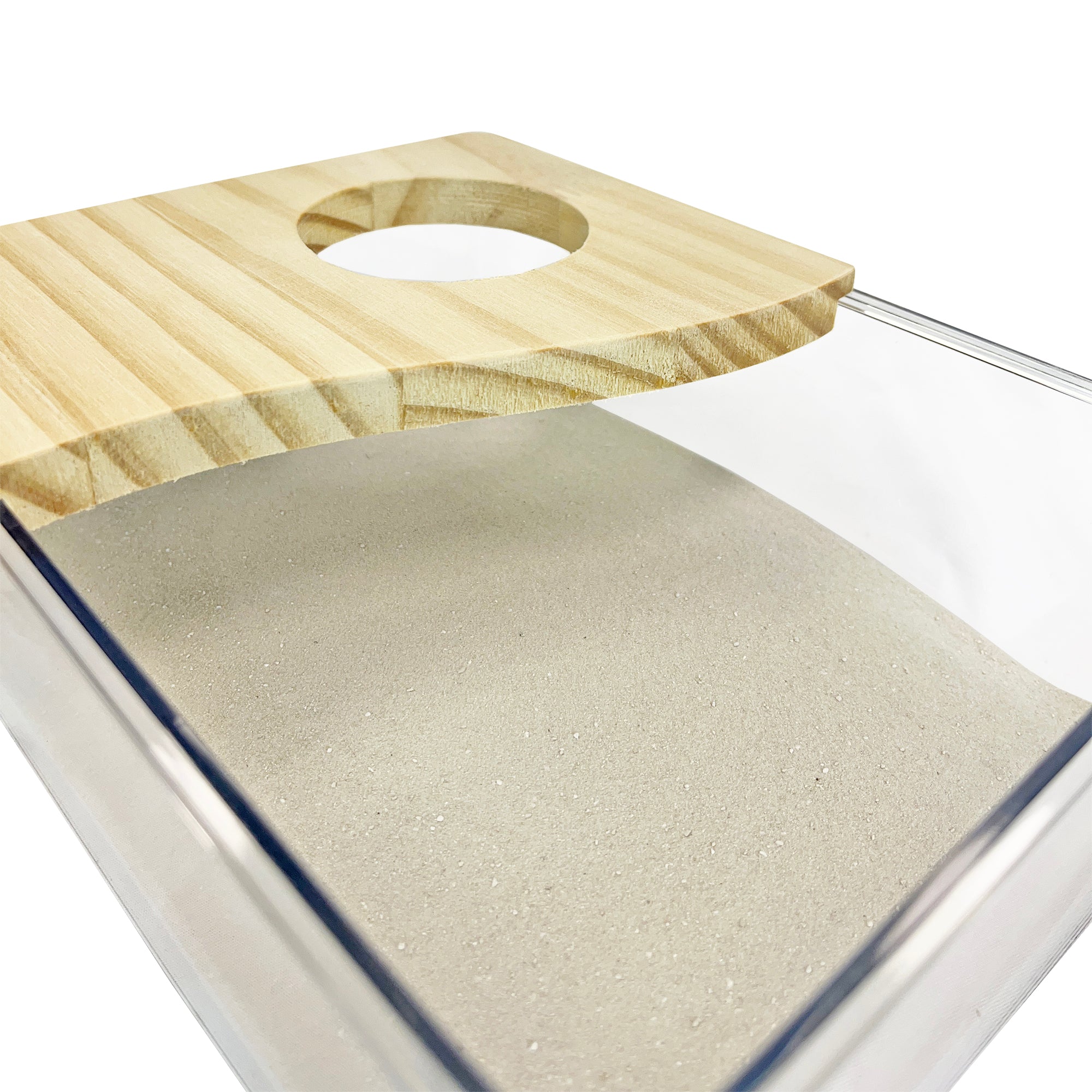 Premium Acrylic Sand Bath for Reptiles & Small Pets - Transparent Habitat for Bearded Dragons, Geckos & Snakes - Ideal for Basking, Digging & Natural Behavior Stimulation