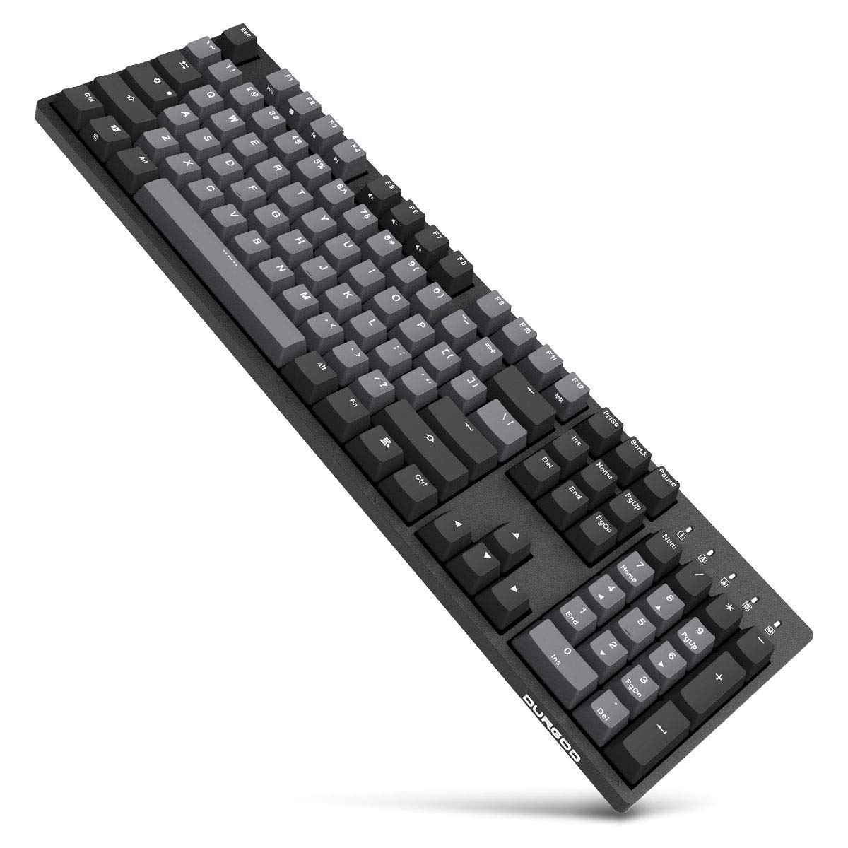 DURGOD Gaming Mechanical Keyboard with Cherry MX Silent Red Switches - 104 Key Full-Size Wired Keyboard, Double Shot PBT Keycaps, NKRO, USB Type C - Ergonomic Keyboard for PC Gamers, Programmers & Typists (Space Gray, ANSI/US Layout) - Perfect for FPS Gaming, Coding & Office Work