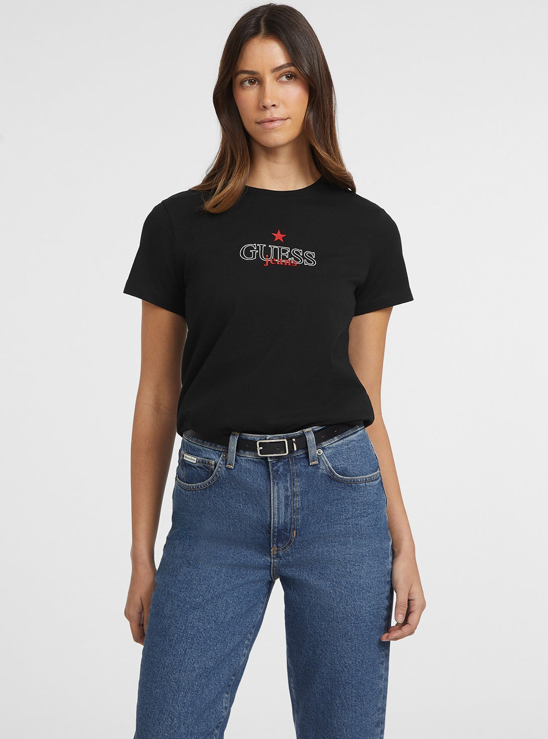 Guess Black Star Graphic T-Shirt for Men & Women - Stylish Casual Tee for Everyday Wear, Street Fashion & Outfits