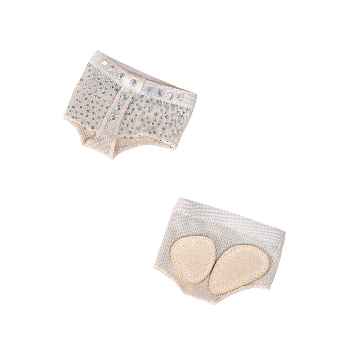 Calcifer White Ballet Dance Socks with Toe Pads - Professional Foot Thong Protection for Ballet, Jazz & Contemporary Dance Practice (Large) - Perfect for Dance Classes, Rehearsals & Performances
