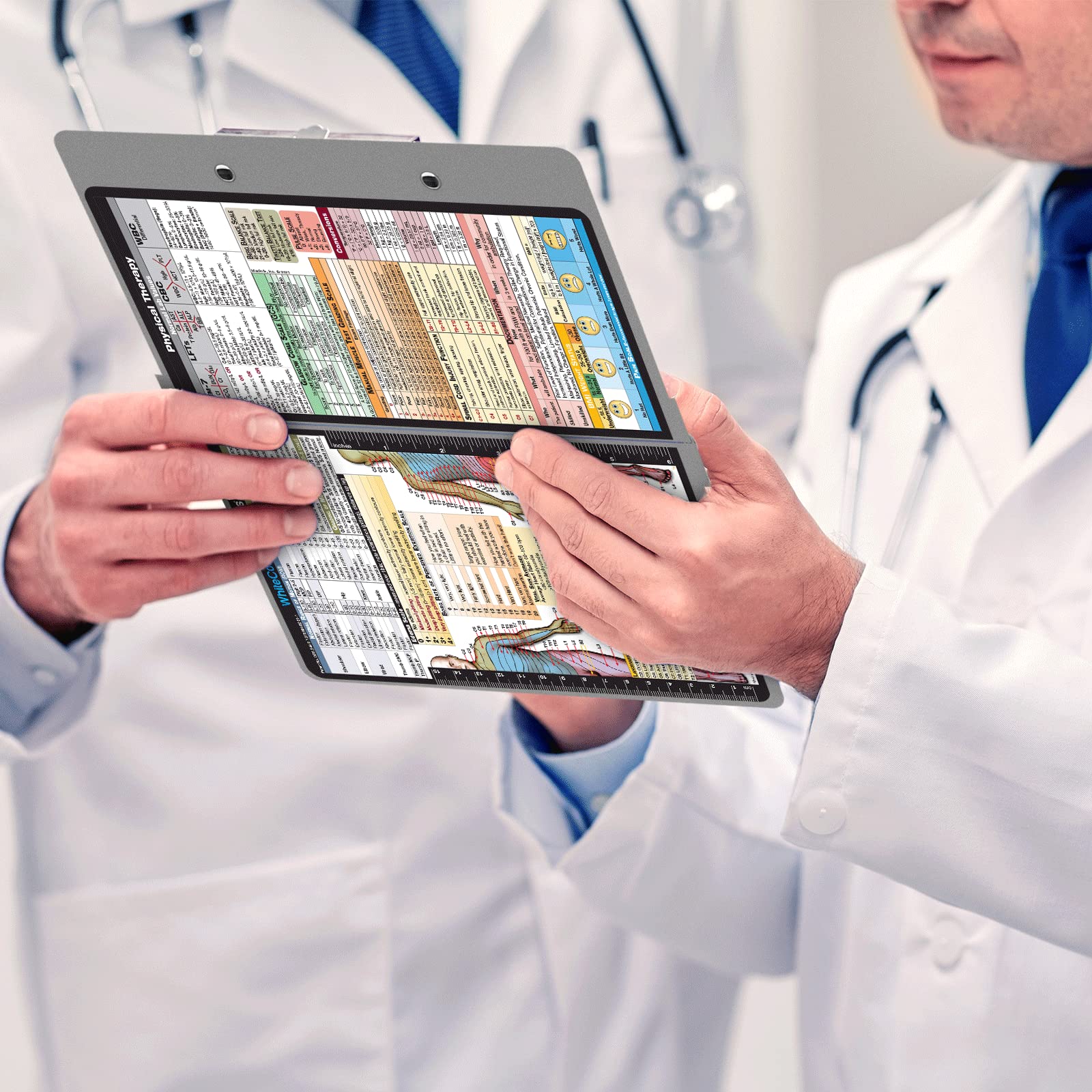 Whitecoat Clipboard® - Sports Silver Physical Therapy Edition - Durable Medical Clipboard for Therapists, Trainers & Athletes - Perfect for Rehab, Training & Sports Performance Tracking