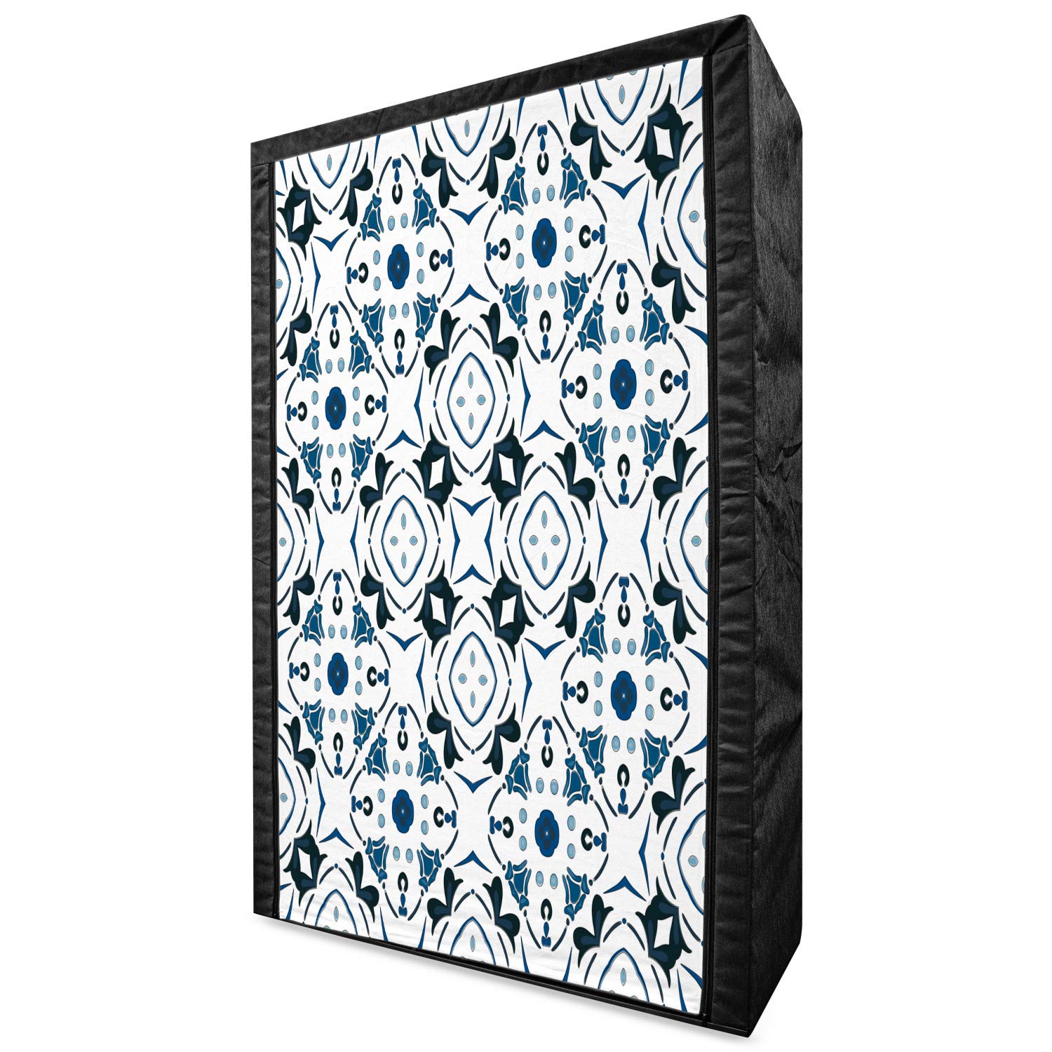 Ambesonne Abstract Portable Fabric Wardrobe with Petals & Octagon Victorian Art Print - 42.5