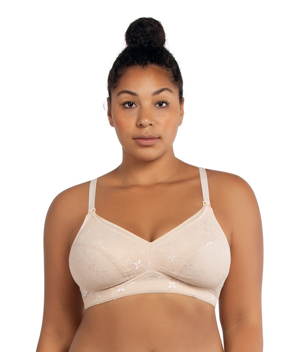 Parfait Rain Nursing Wire Free Bra - Comfortable Maternity & Nursing Bra in Porcelain for Breastfeeding Moms - Perfect for Daily Wear, Sleep & Postpartum Recovery