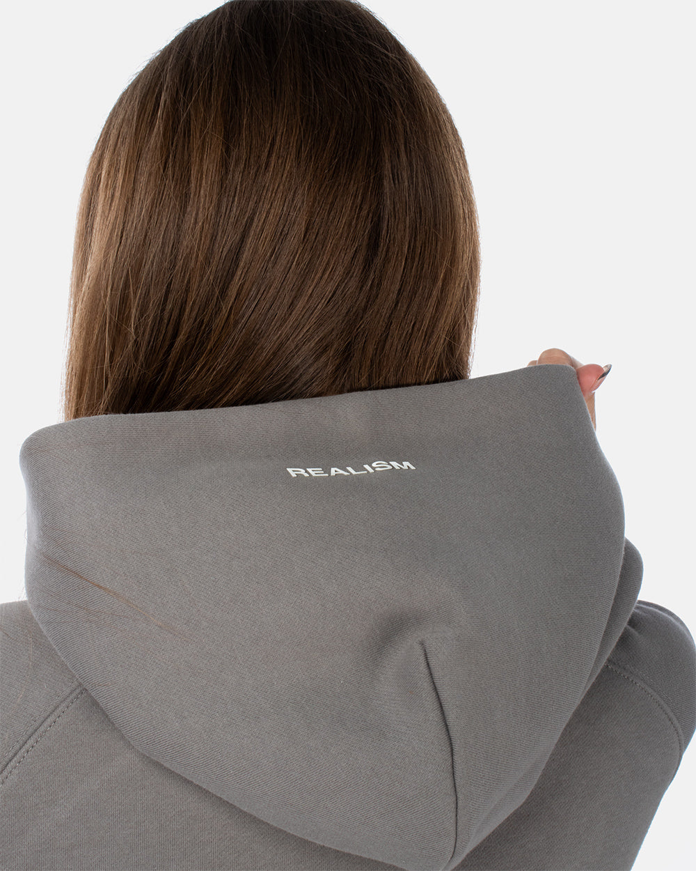 SSS Realism Back Logo Hoodie - Cool Grey Pullover for Men & Women | Streetwear Fashion, Casual Wear, Gym & Outdoor Activities