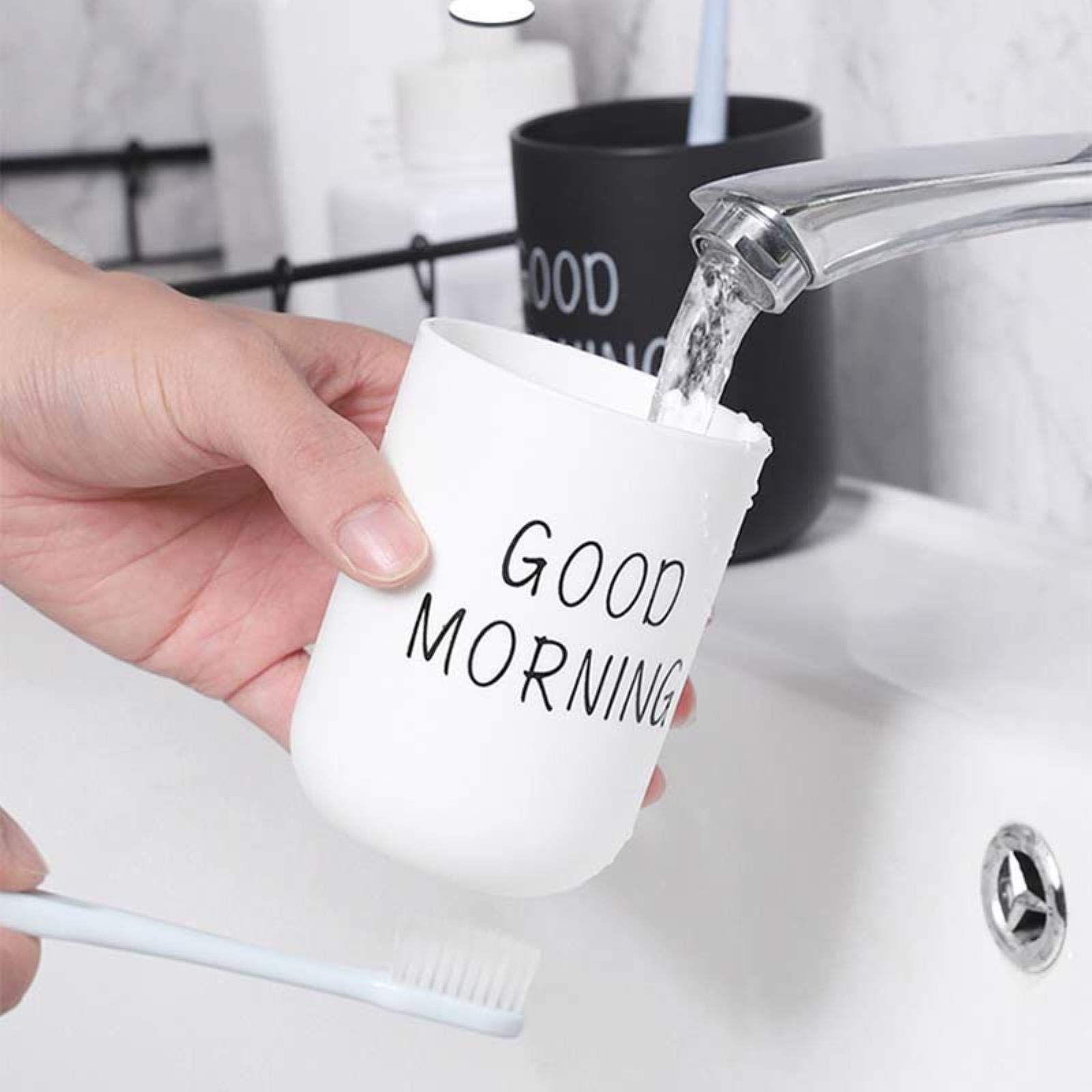 Portable Plastic Toothbrush Holder - 201-300ml for Bathroom & Travel