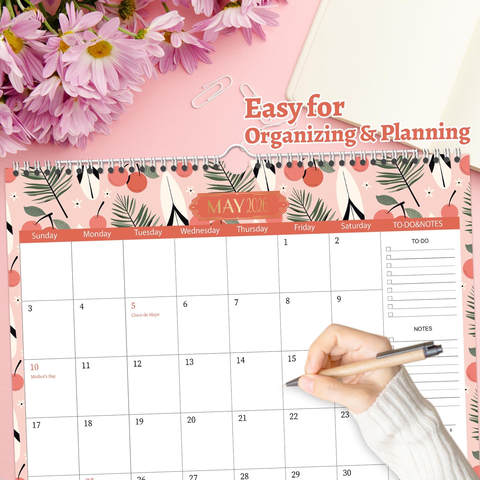 GuassLee 2025-2026 Wall Calendar - 19 Month Academic Planner from June 2025 to December 2026 with To-Do List & Notes Section - 14