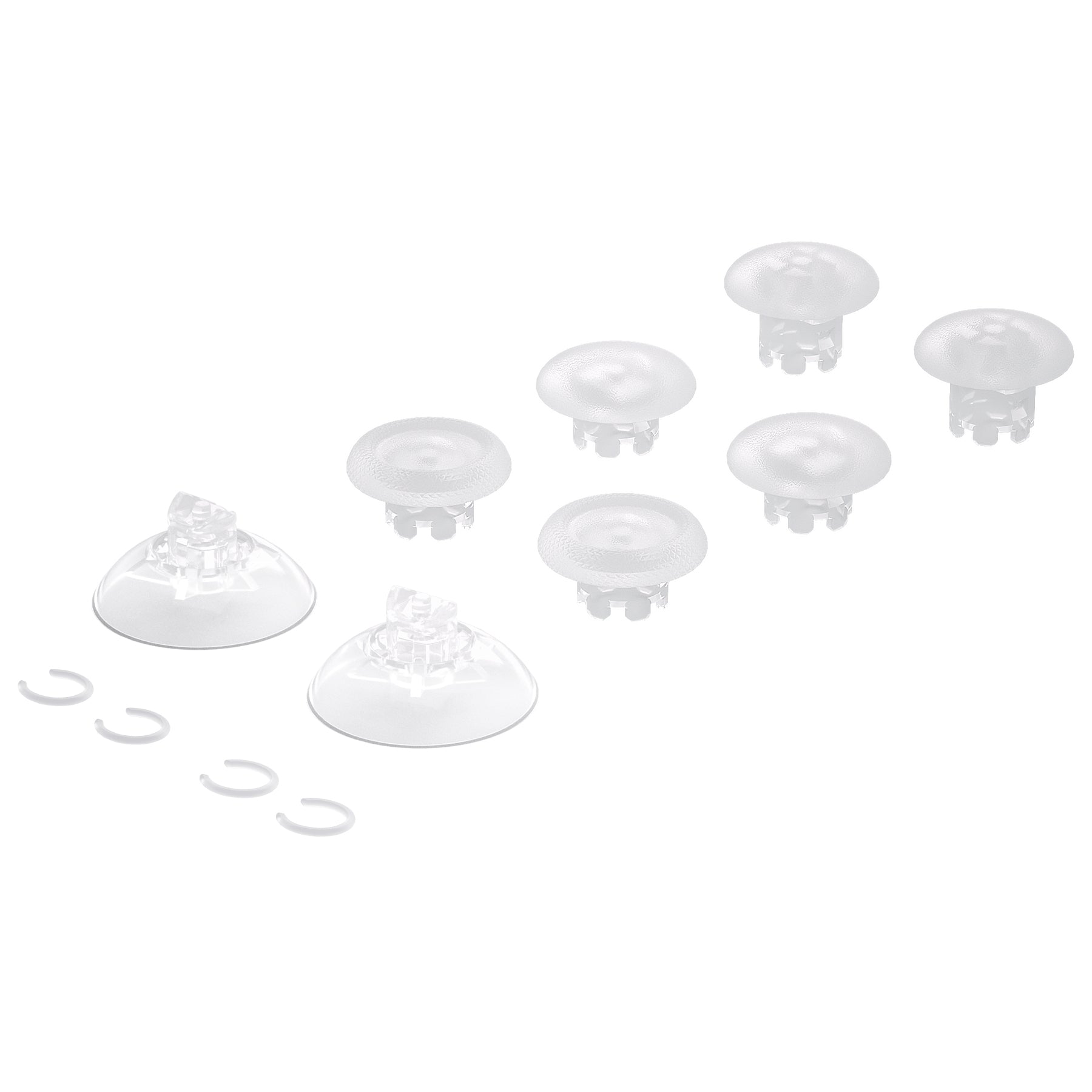 eXtremeRate EDGE Sticks Replacement Interchangeable Thumbsticks for Xbox Series X/S, Xbox Core, Xbox One X/S, Xbox Elite V1 & Nintendo Switch Pro Controller - Clear | Enhanced Gaming Performance for FPS, Racing & Action Games