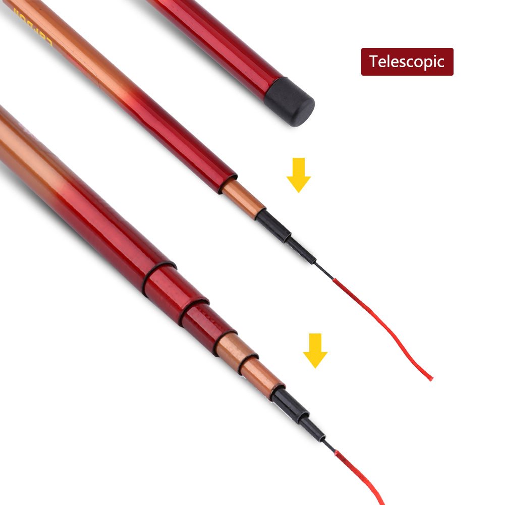 Premium Telescopic Fishing Rod - Handcrafted Glass Steel Pole for Freshwater Fishing (3.6#) | Compact & Durable Telescoping Fishing Poles | Ideal for Travel, Camping & Shore Fishing Adventures