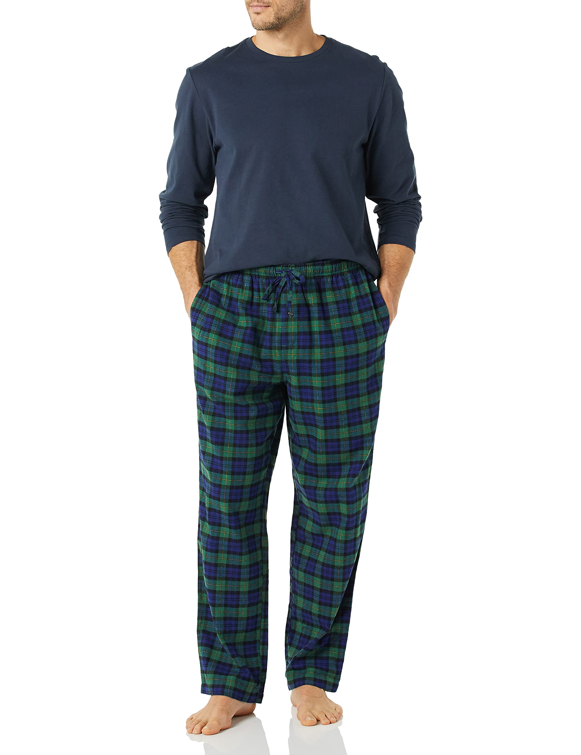 Amazon Essentials Men's Soft Flannel Pajama Set - Cozy Sleepwear for Big & Tall - Perfect for Winter Nights, Lounging & Relaxing at Home