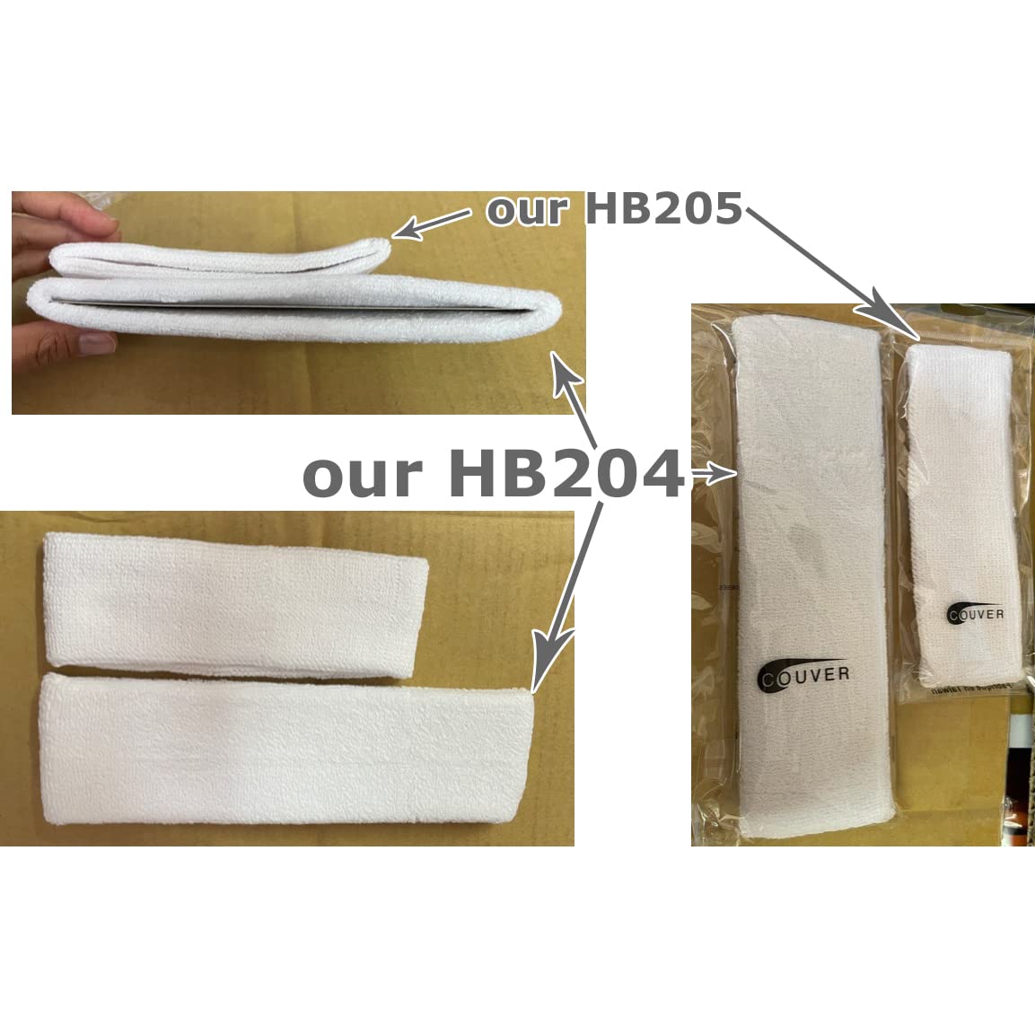 COUVER HB204 Extra Wide Long Thick Sports Headband for Large Heads - Sweat Absorbing Workout Headband for Running, Yoga, Tennis & Gym - 1 Pack